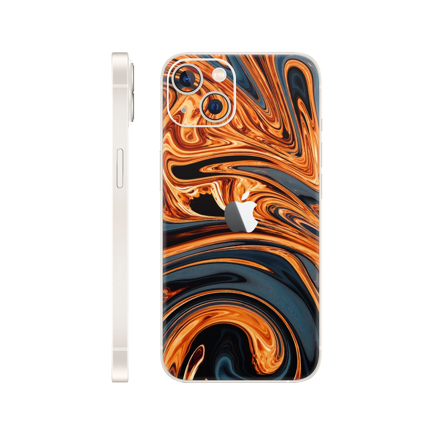 Folie de protectie iPhone 14, eSkins Signature, Skin Amber Blaze