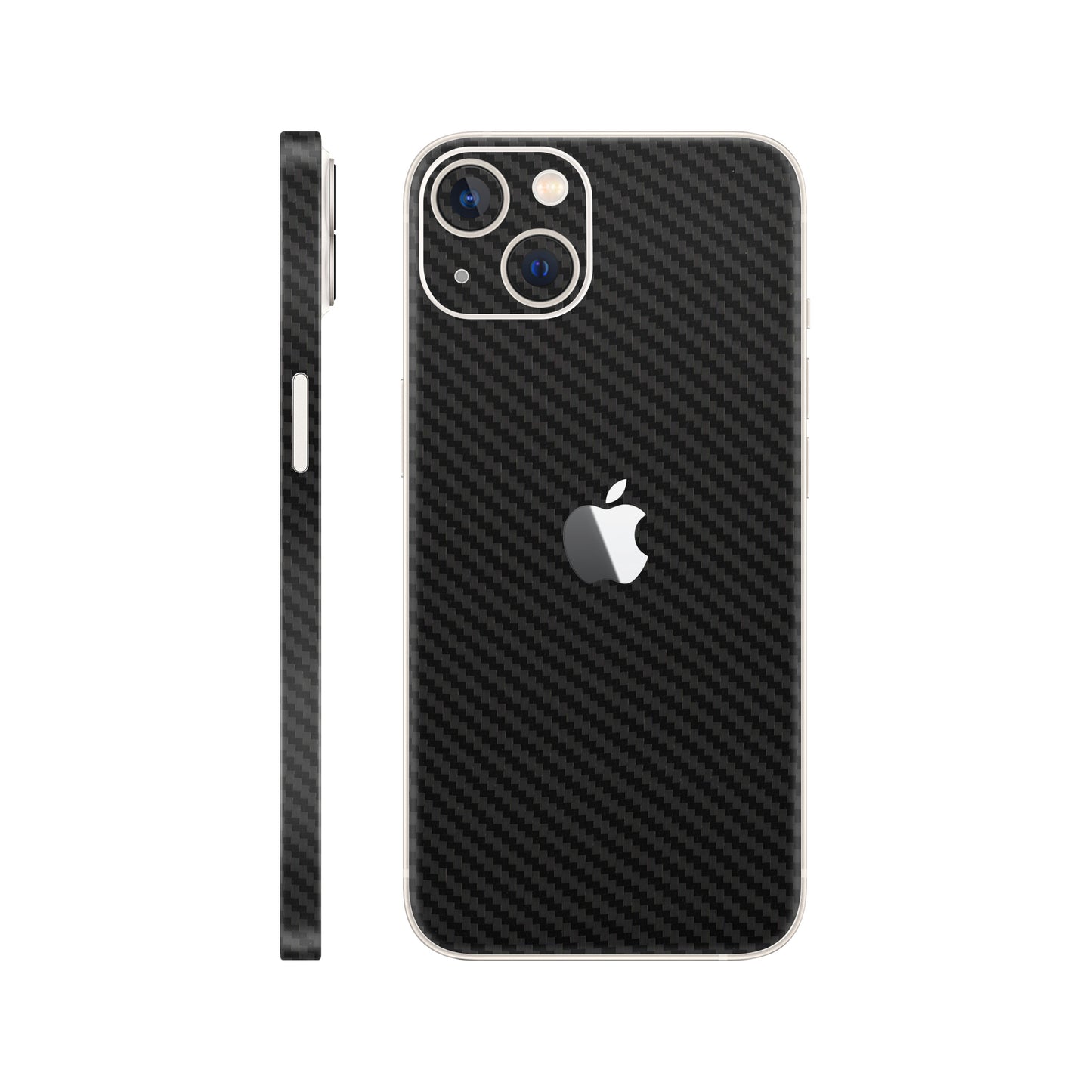 Folie de protectie iPhone 14, eSkins Elegans, Skin Carbon Negru