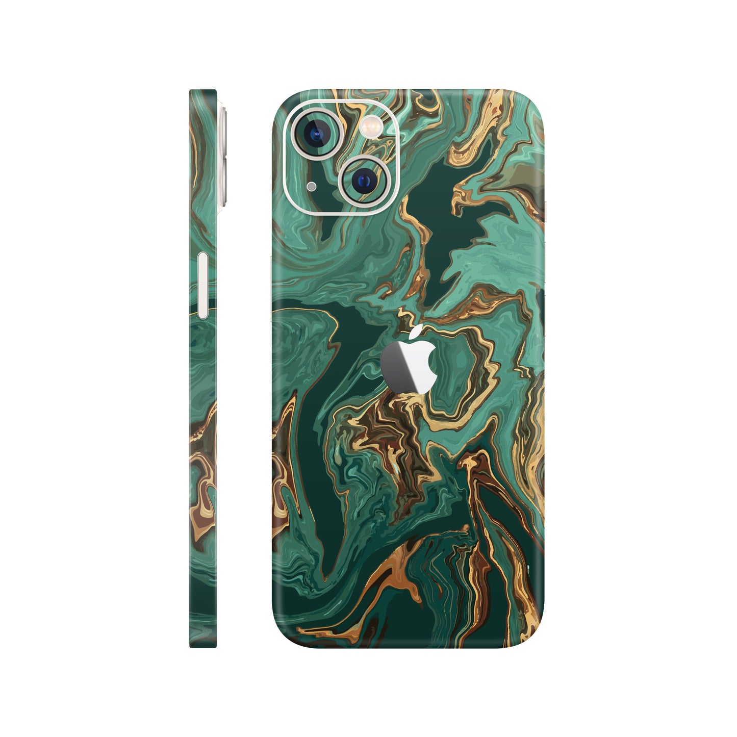 Folie de protectie iPhone 14, eSkins Signature, Skin Emerald Flow