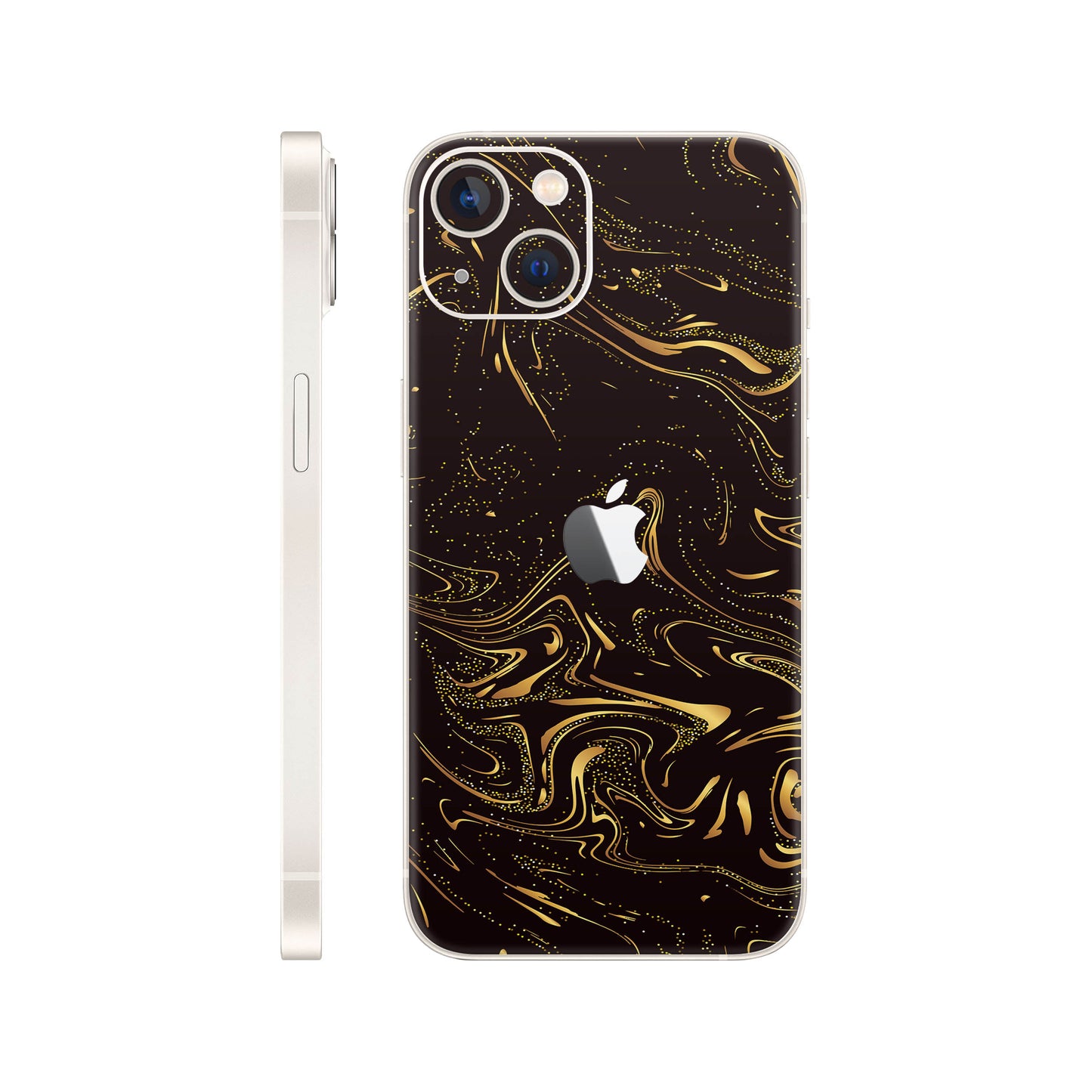 Folie de protectie iPhone 14, eSkins Signature, Golden Noir