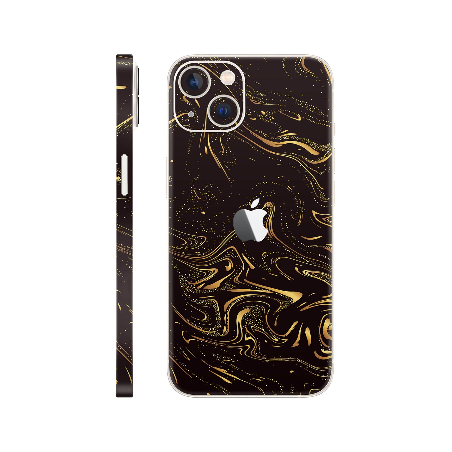 Folie de protectie iPhone 14, eSkins Signature, Golden Noir