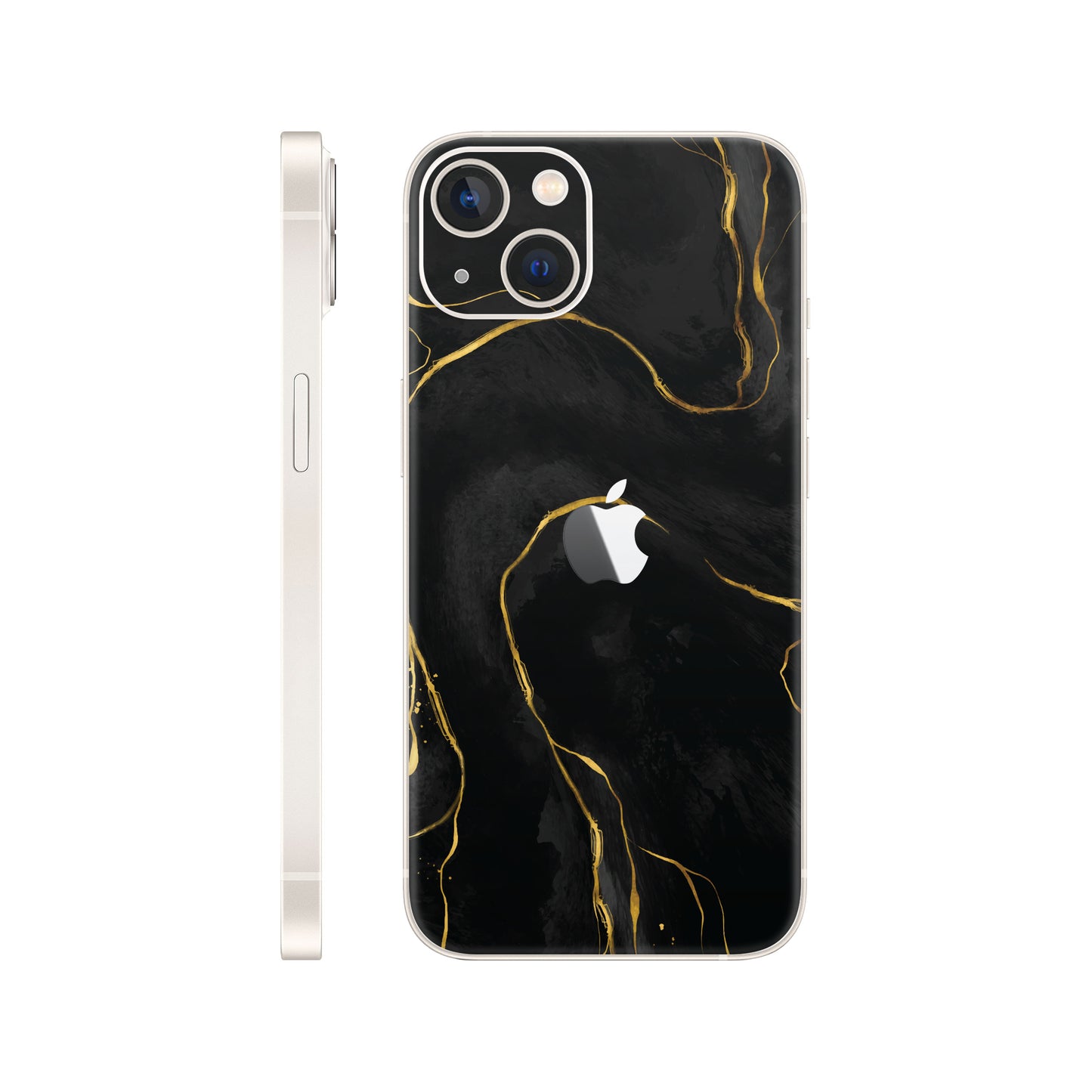 Folie de protectie iPhone 14, eSkins Signature, Skin Golden Onyx