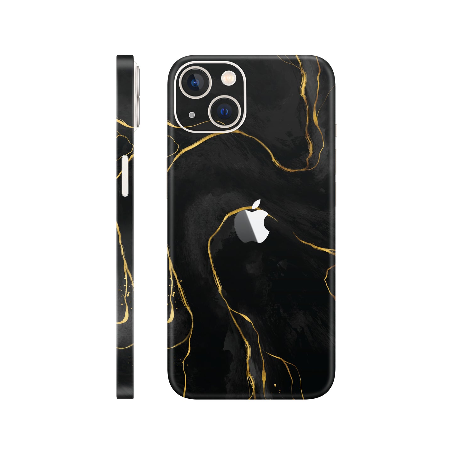 Folie de protectie iPhone 14, eSkins Signature, Skin Golden Onyx
