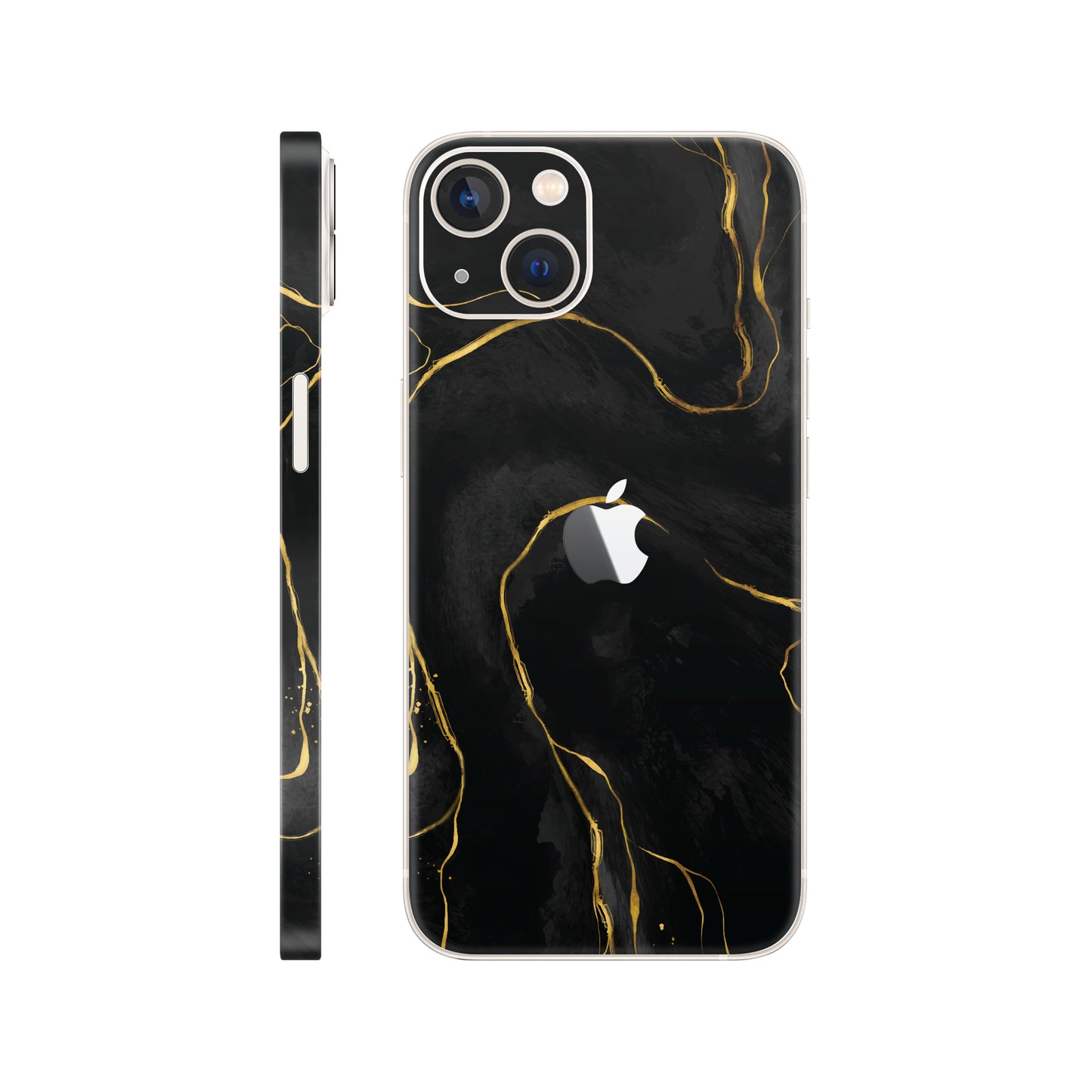 Folie de protectie iPhone 14, eSkins Signature, Skin Golden Onyx