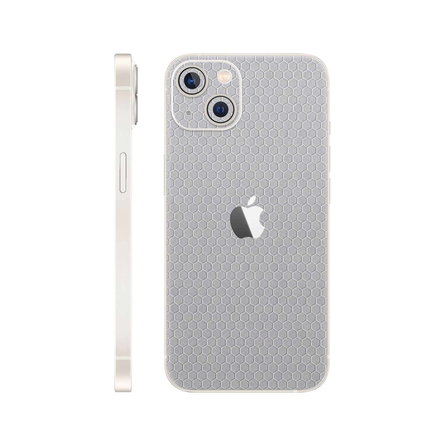 Skin iPhone 14, Honeycomb 3D Grey