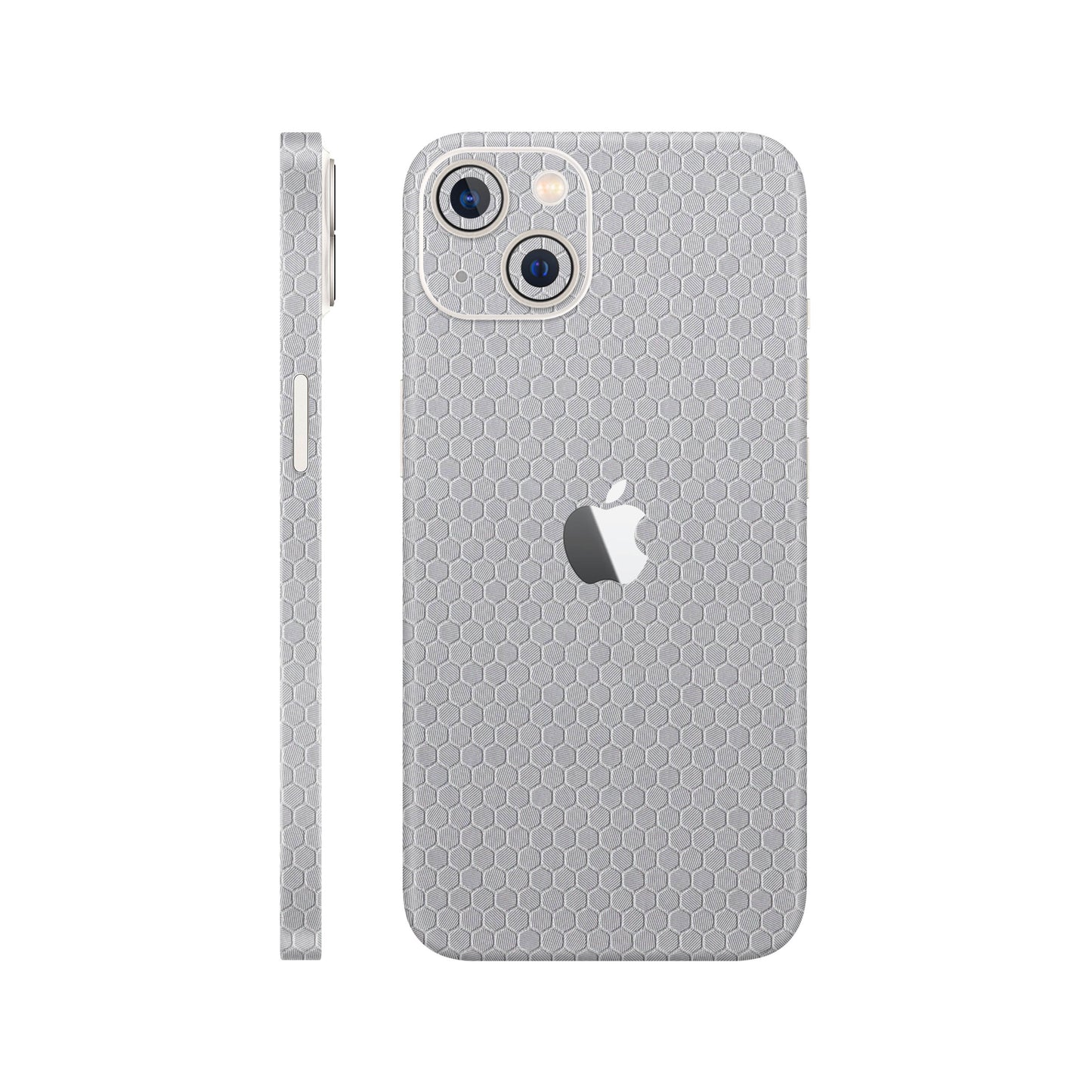 Skin iPhone 14, Honeycomb 3D Grey