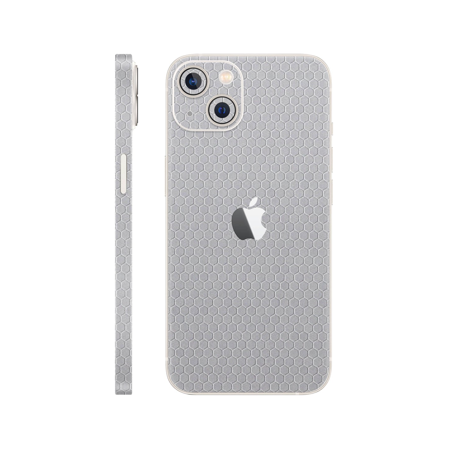 Skin iPhone 14, Honeycomb 3D Grey