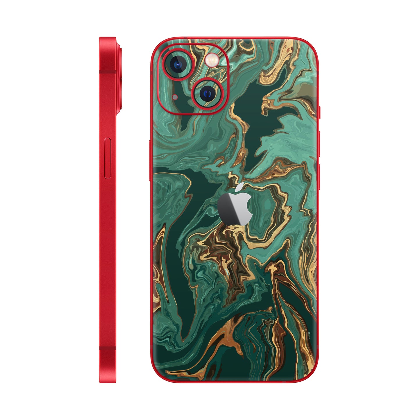 Folie de protectie iPhone 14 Plus, eSkins Signature, Skin Emerald Flow
