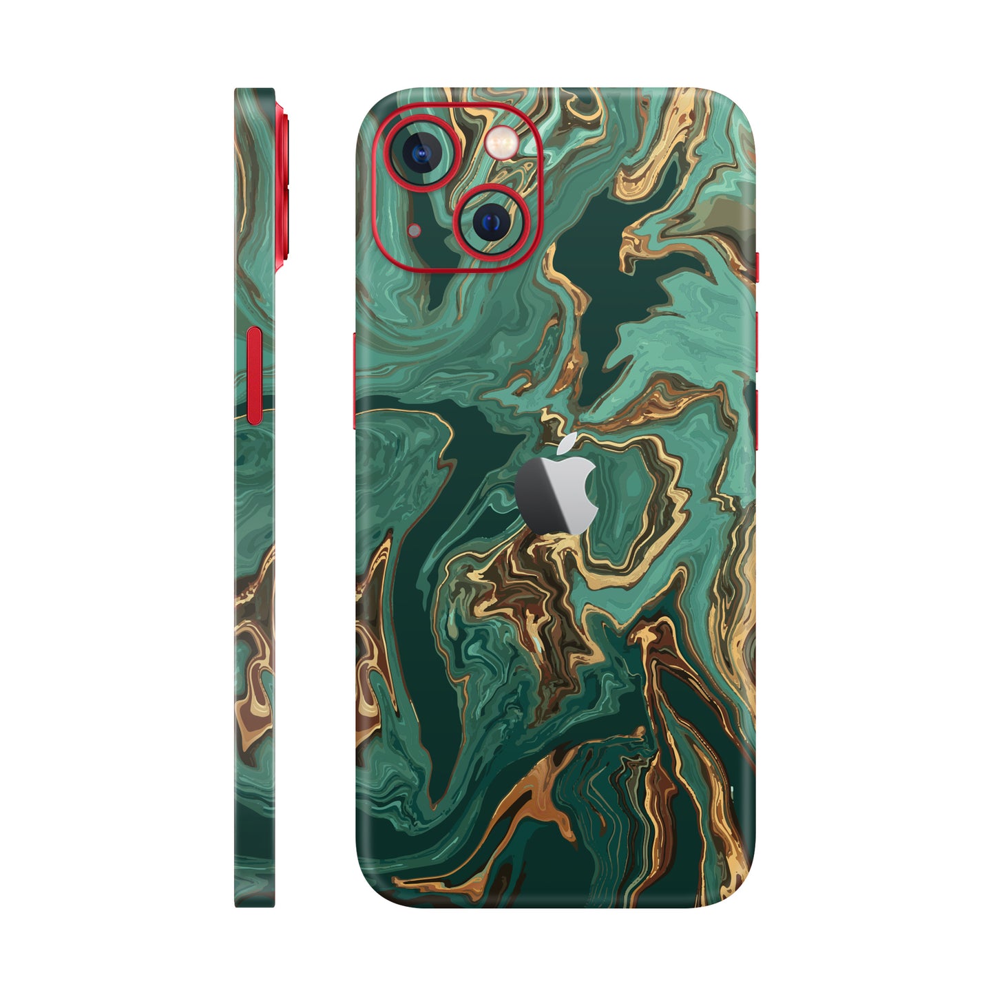 Folie de protectie iPhone 14 Plus, eSkins Signature, Skin Emerald Flow