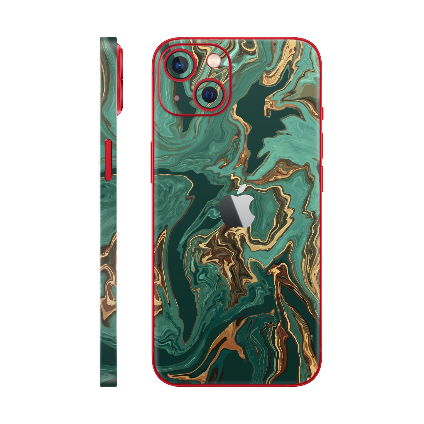 Folie de protectie iPhone 14 Plus, eSkins Signature, Skin Emerald Flow