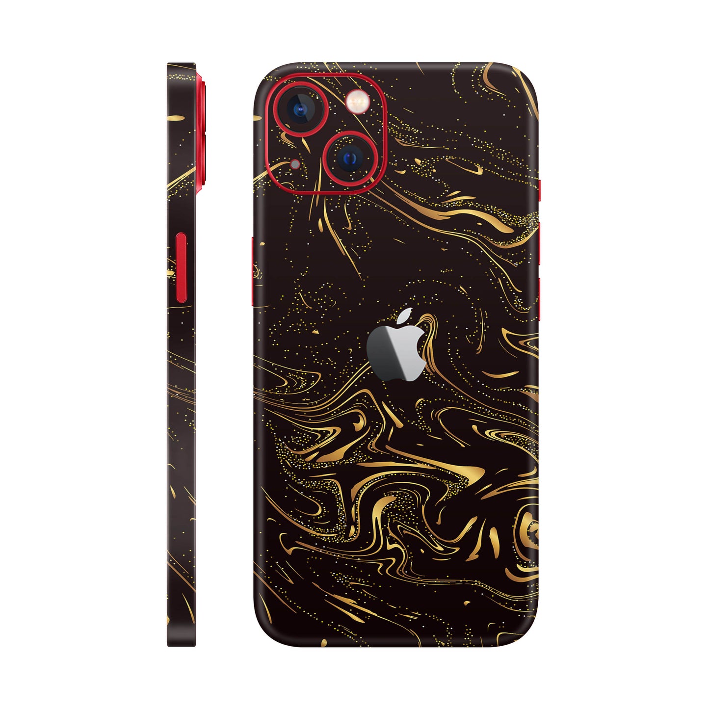 Folie de protectie iPhone 14 Plus, eSkins Signature, Golden Noir