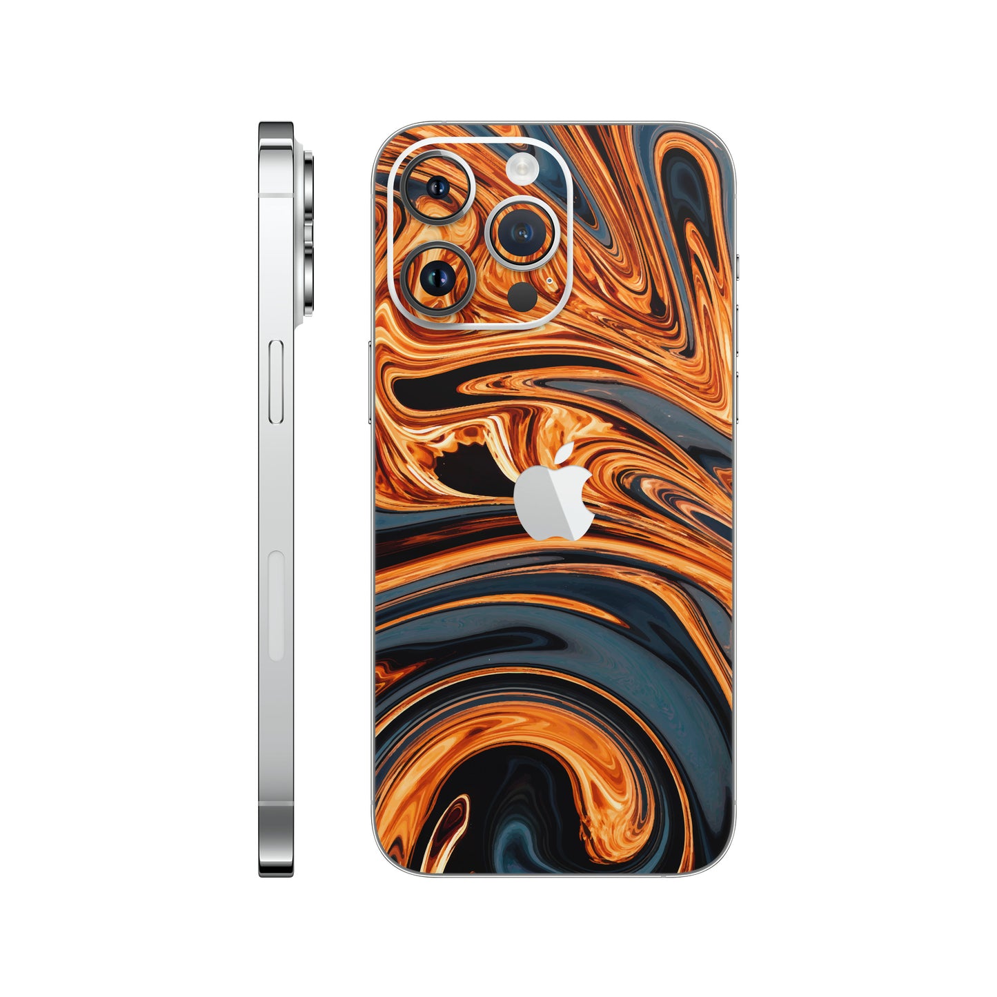 Folie de protectie iPhone 14 Pro, eSkins Signature, Skin Amber Blaze