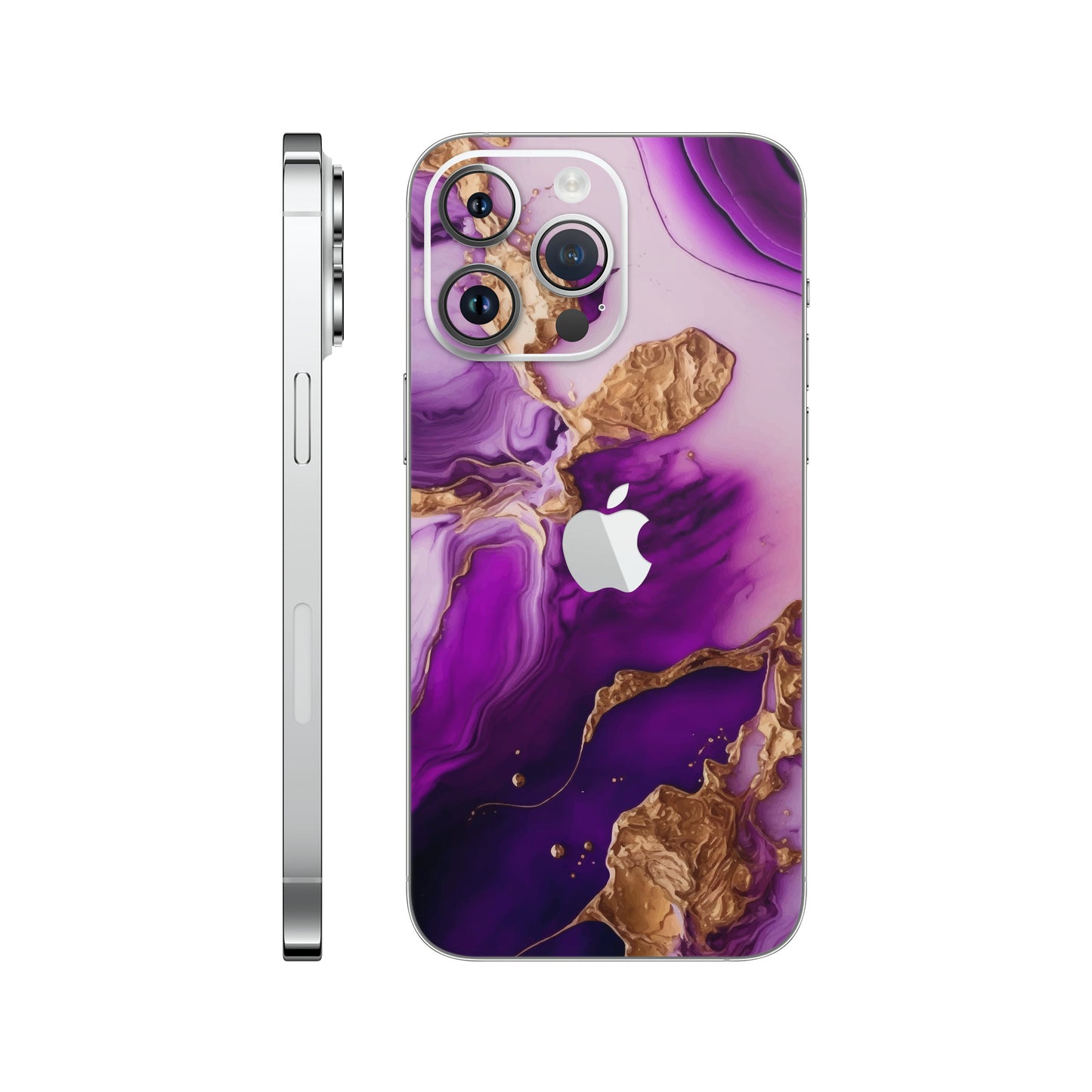 Folie de protectie iPhone 14 Pro, eSkins Signature, Skin Amethyst Dream