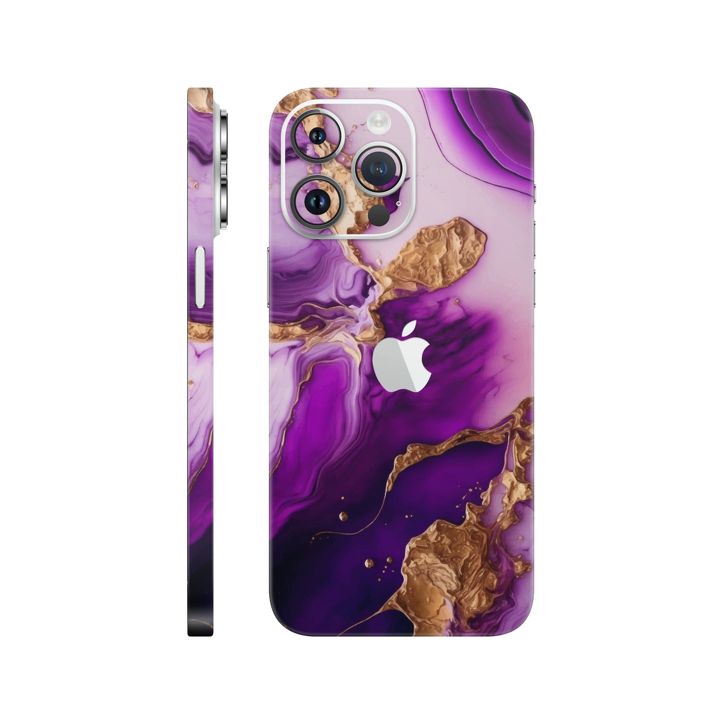 Folie de protectie iPhone 14 Pro, eSkins Signature, Skin Amethyst Dream