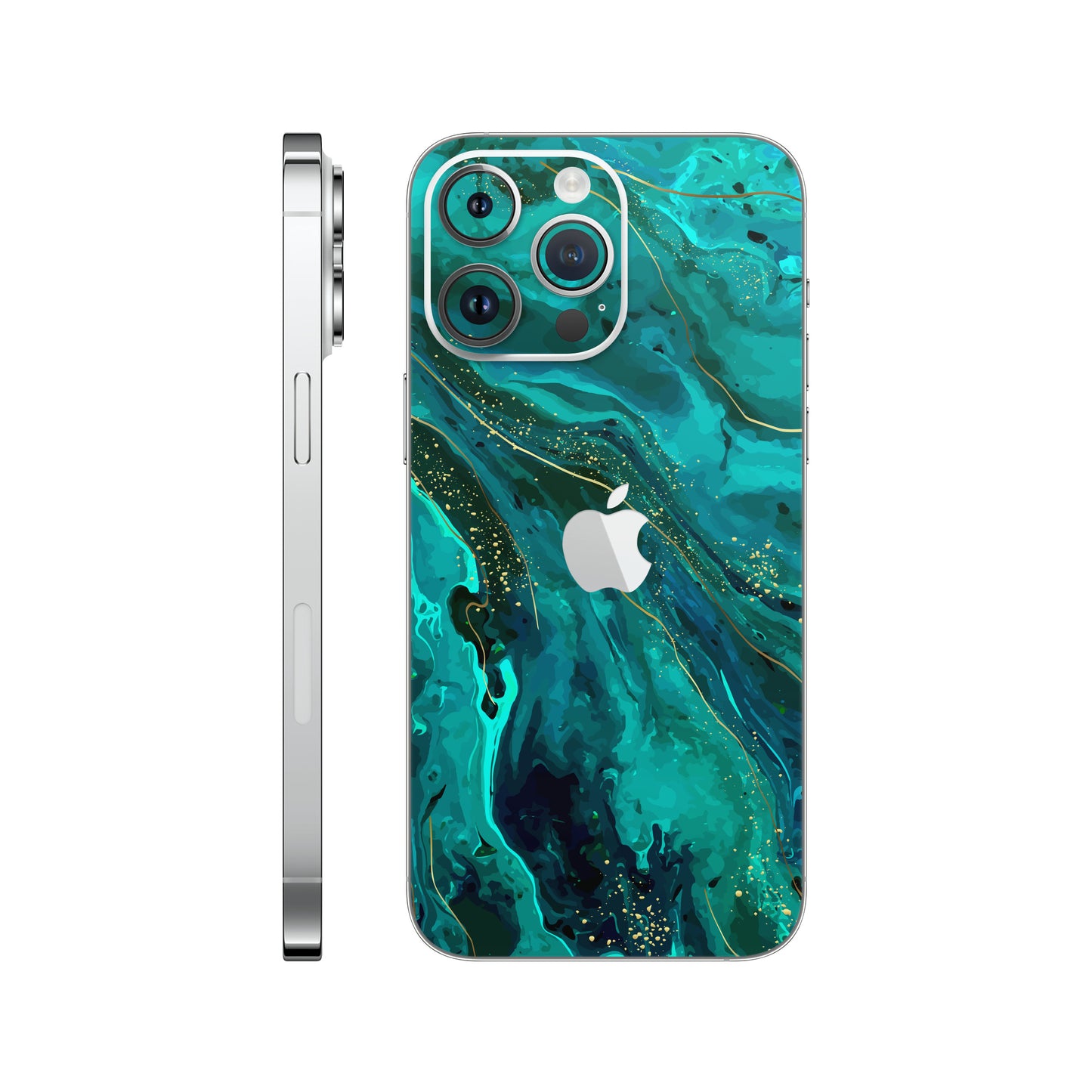 Folie de protectie iPhone 14 Pro, eSkins Signature, Skin Celestial Lagoon
