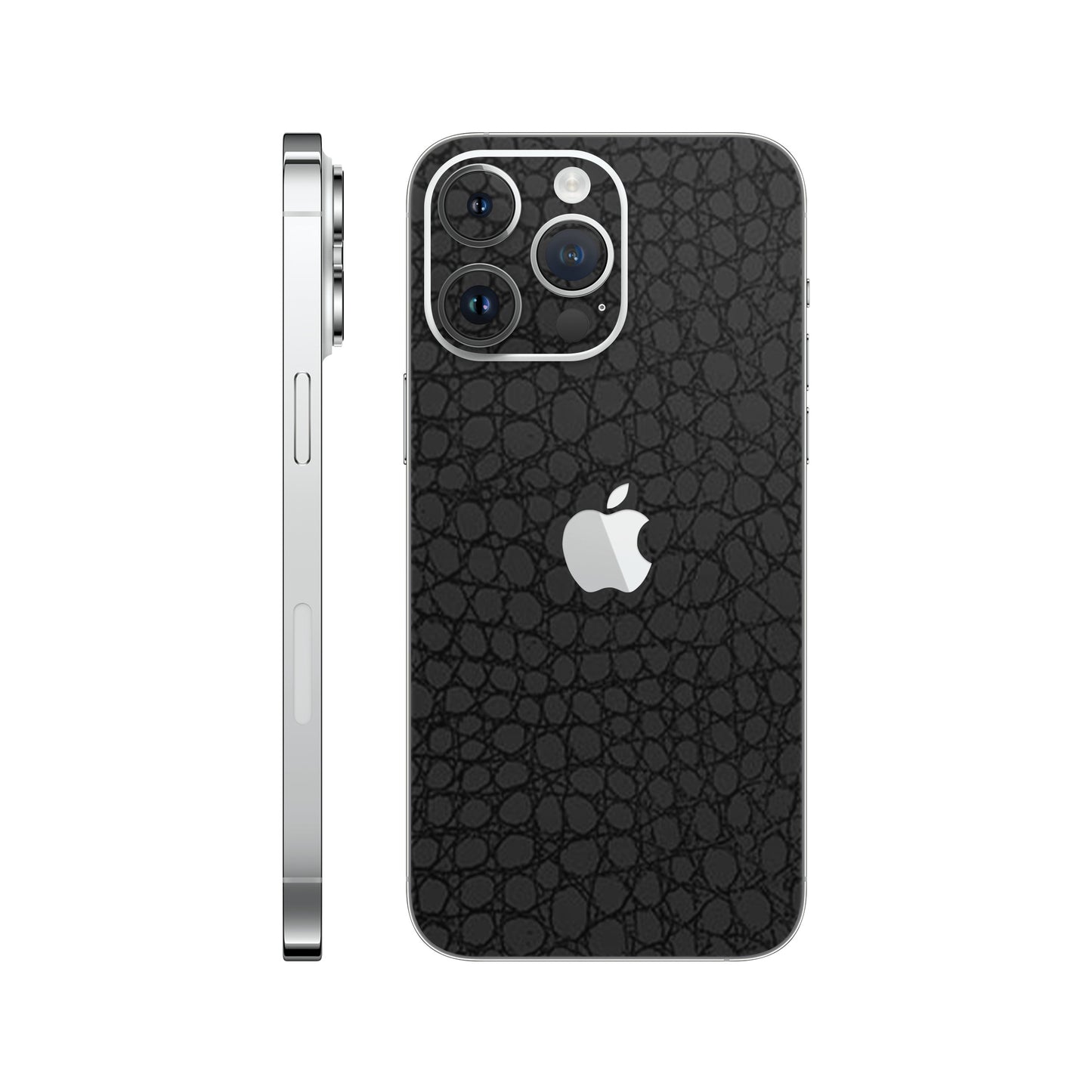 Skin iPhone 14 Pro, Croco 3D Black