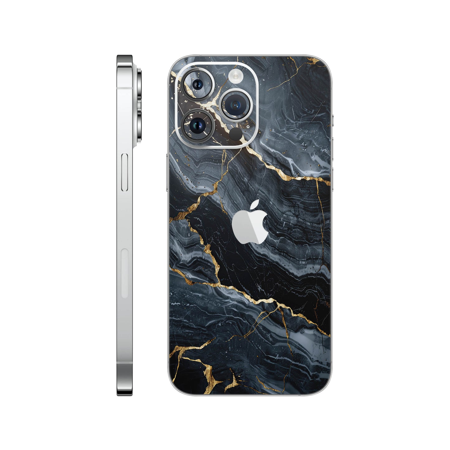 Folie de protectie iPhone 14 Pro, eSkins Signature, Skin Gilded Abyss