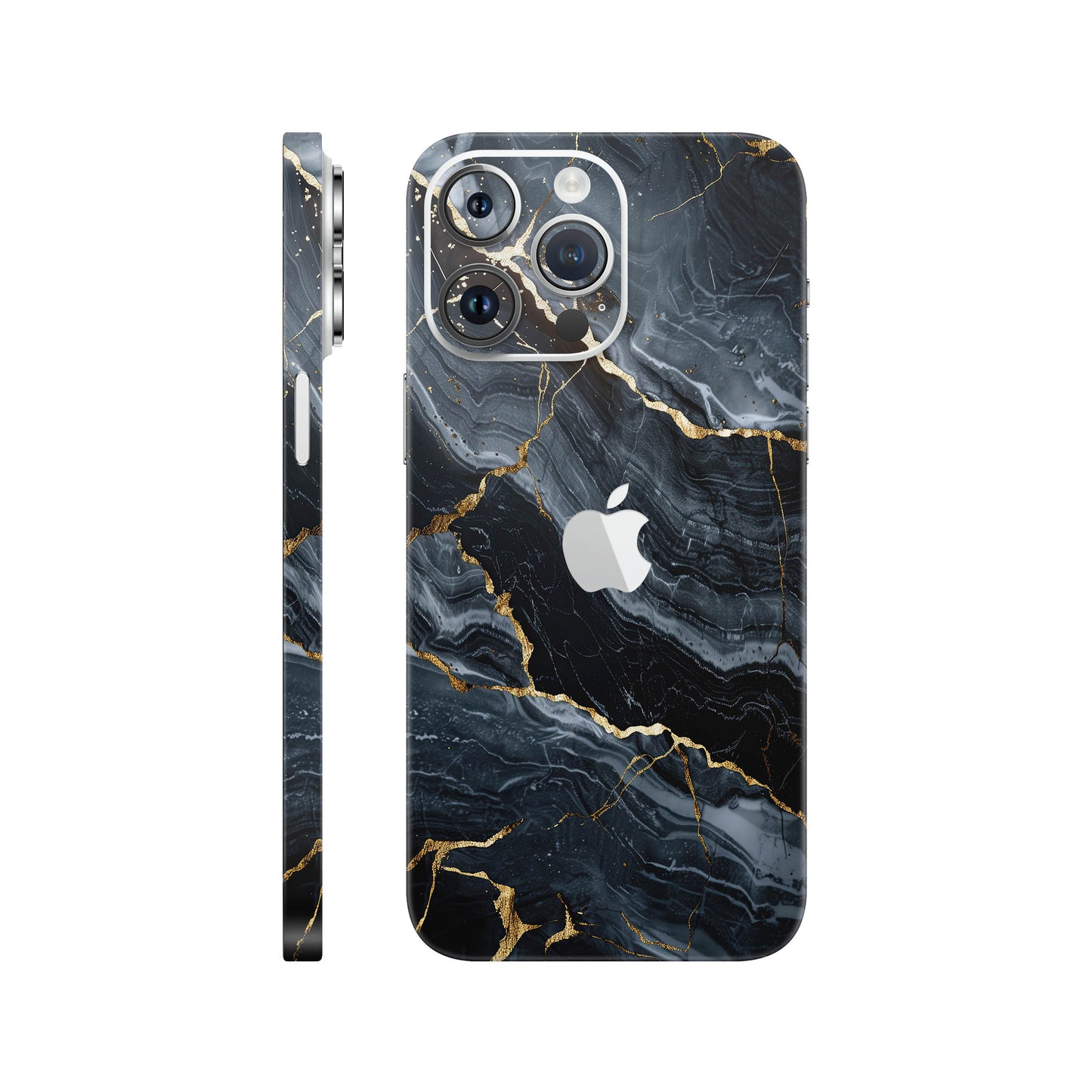Folie de protectie iPhone 14 Pro, eSkins Signature, Skin Gilded Abyss