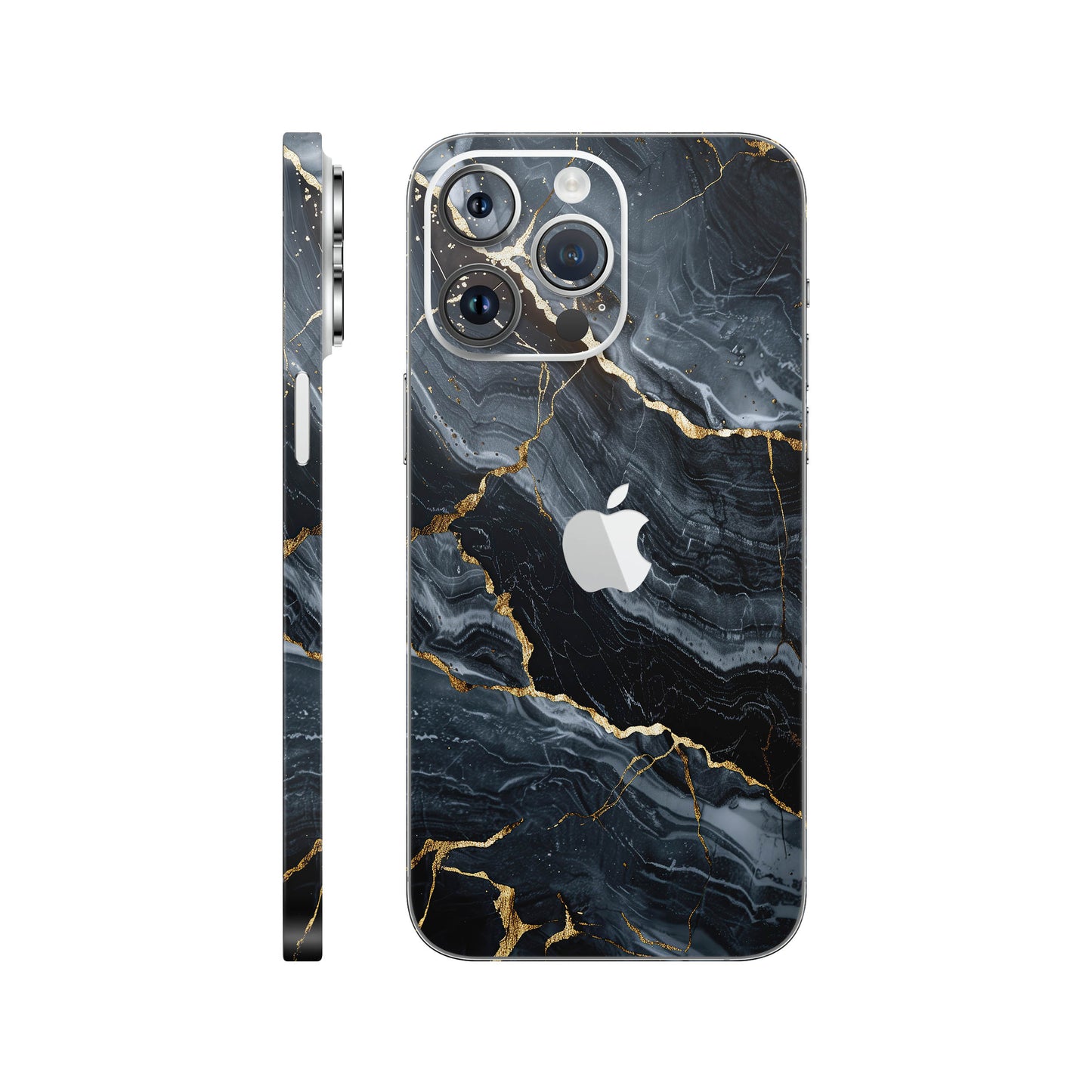 Folie de protectie iPhone 14 Pro, eSkins Signature, Skin Gilded Abyss