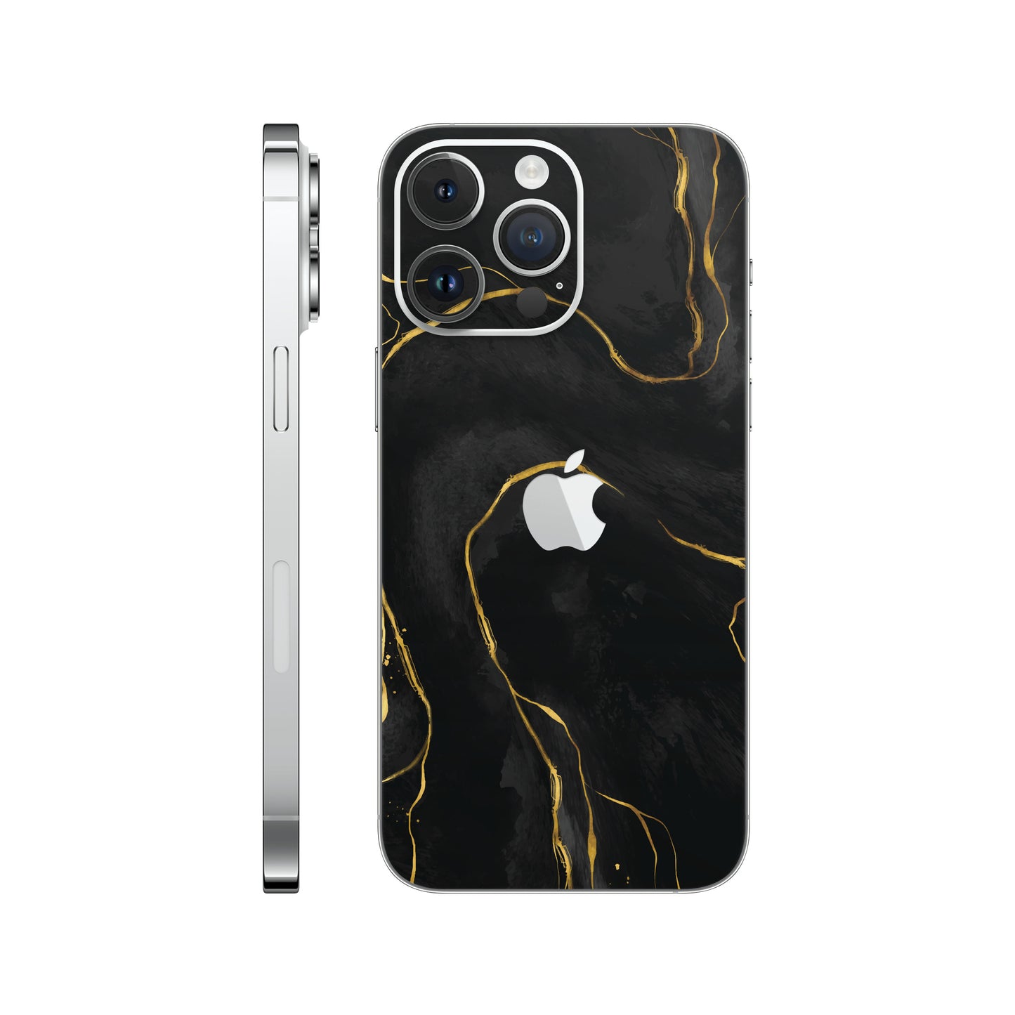 Folie de protectie iPhone 14 Pro, eSkins Signature, Skin Golden Onyx