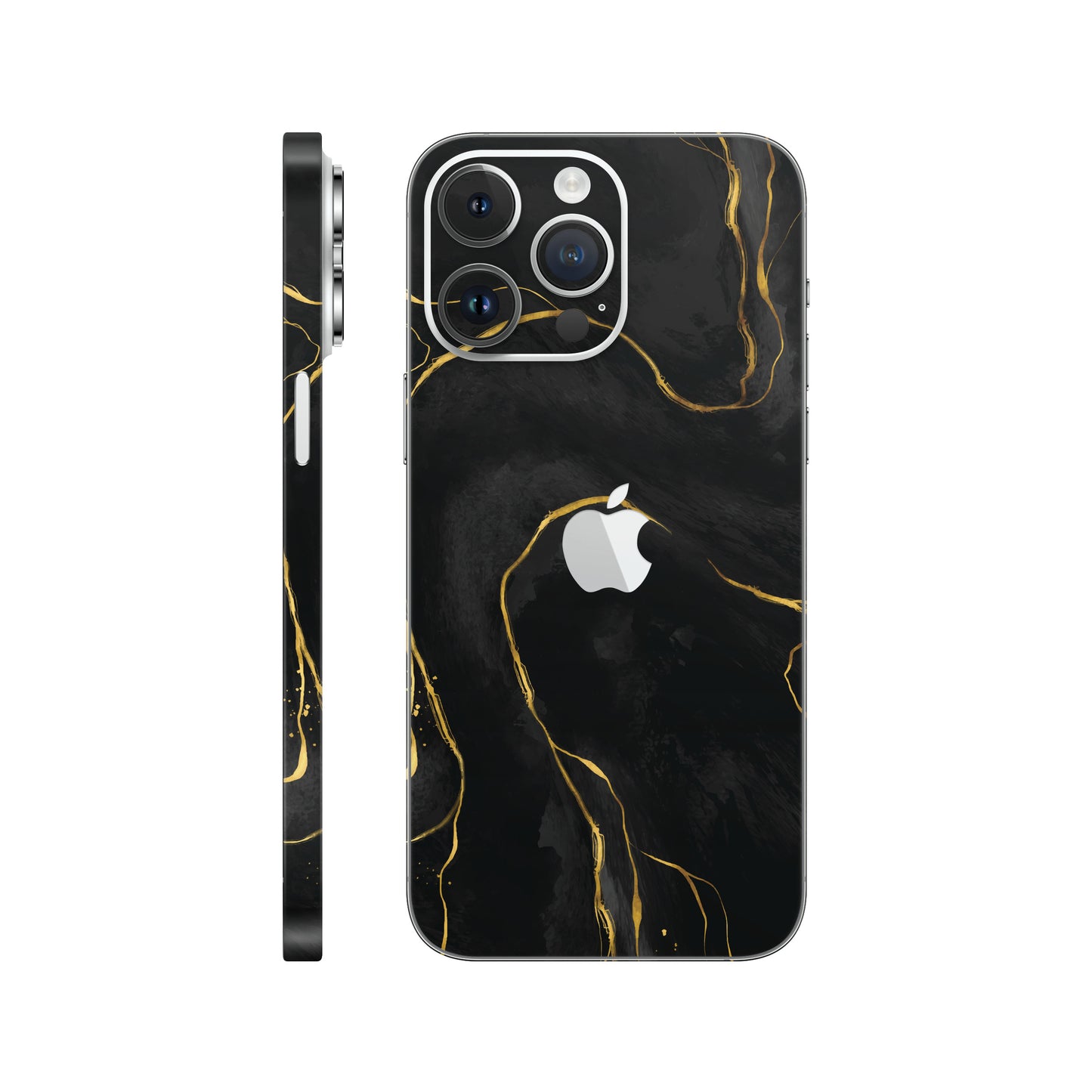 Folie de protectie iPhone 14 Pro, eSkins Signature, Skin Golden Onyx