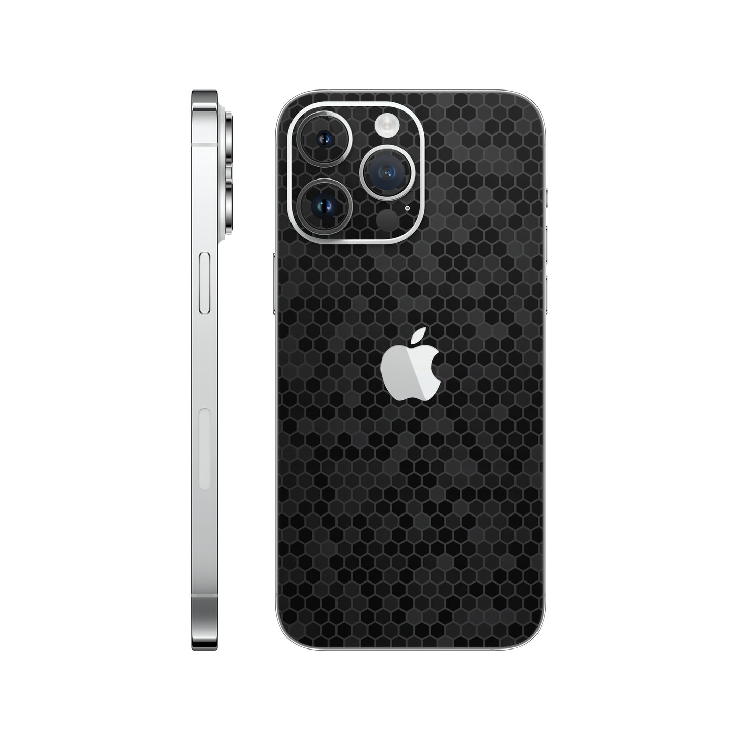 Skin iPhone 14 Pro, Honeycomb 3D Black