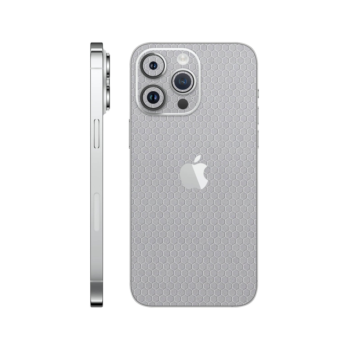 Skin iPhone 14 Pro, Honeycomb 3D Gray