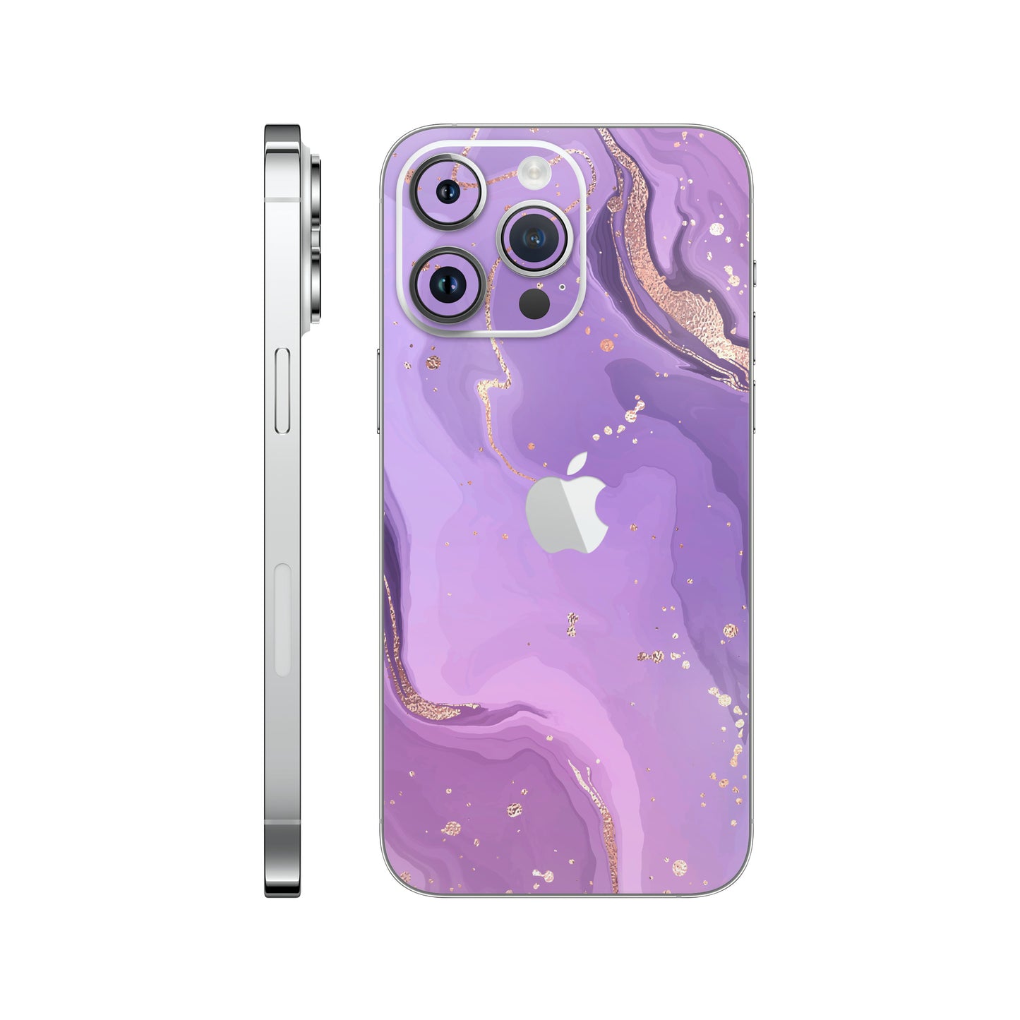 Folie de protectie iPhone 14 Pro, eSkins Signature, Skin Lavender Swirl
