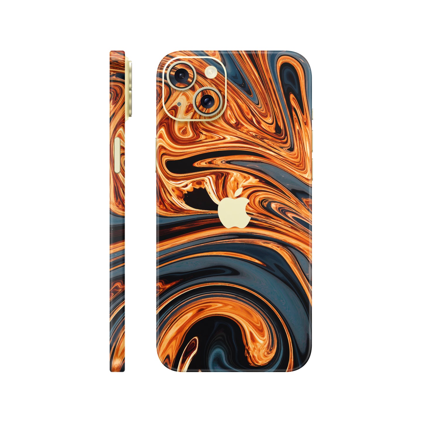 Folie de protectie iPhone 15, eSkins Signature, Skin Amber Blaze