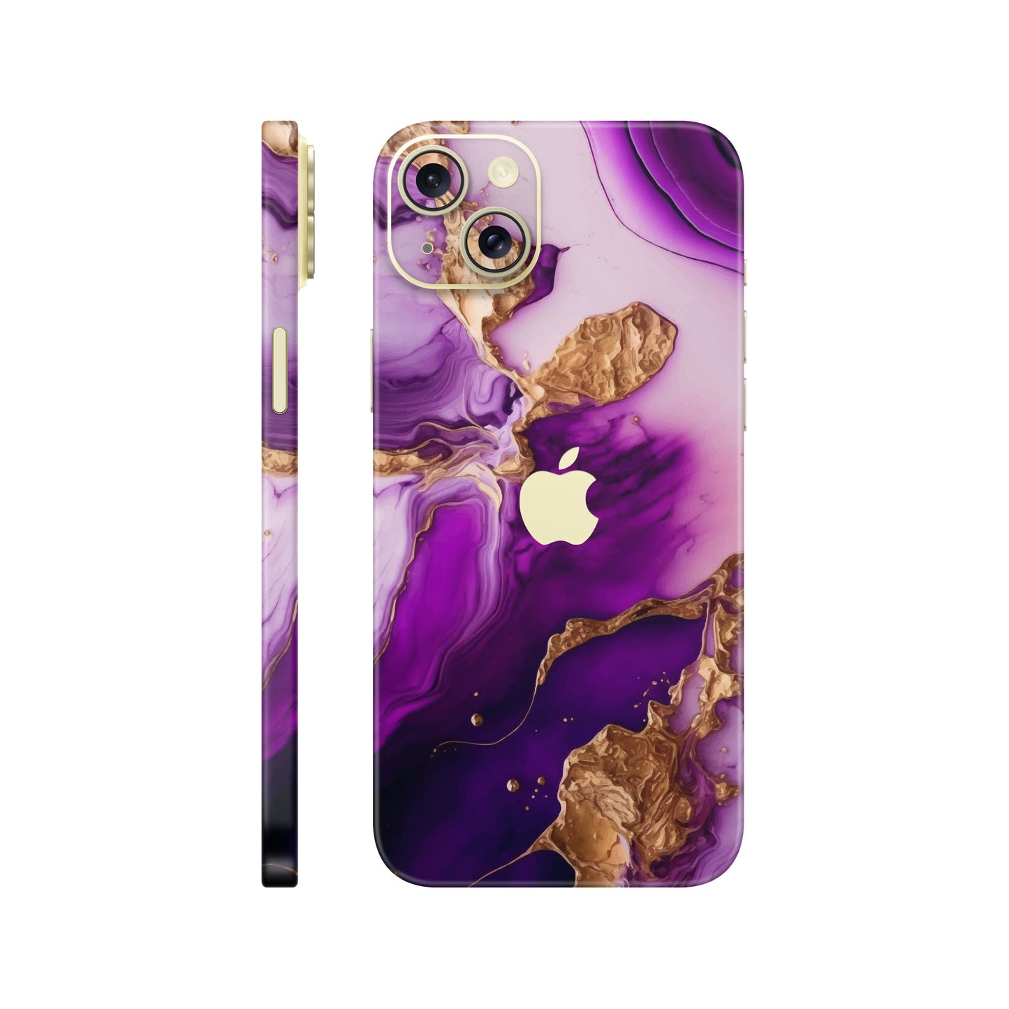 Folie de protectie iPhone 15, eSkins Signature, Skin Amethyst Dream