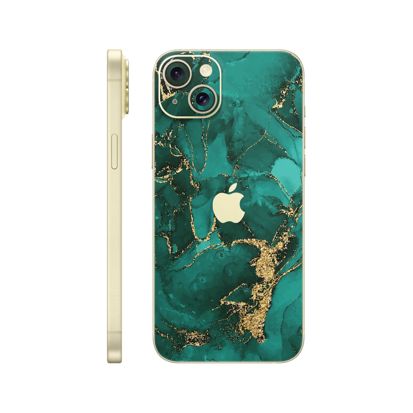 Folie de protectie iPhone 15, eSkins Signature, Ethereal Green