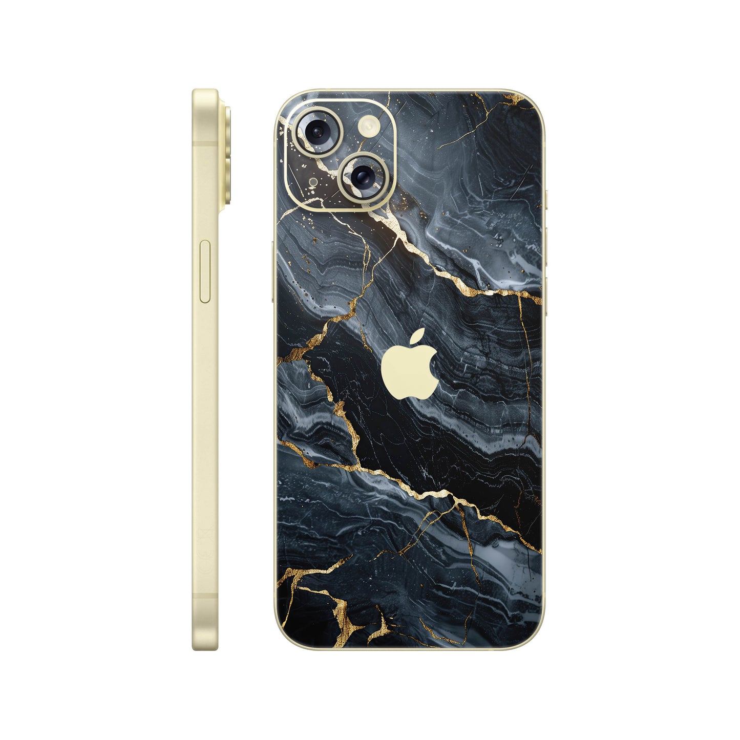 Folie de protectie iPhone 15, eSkins Signature, Skin Gilded Abyss