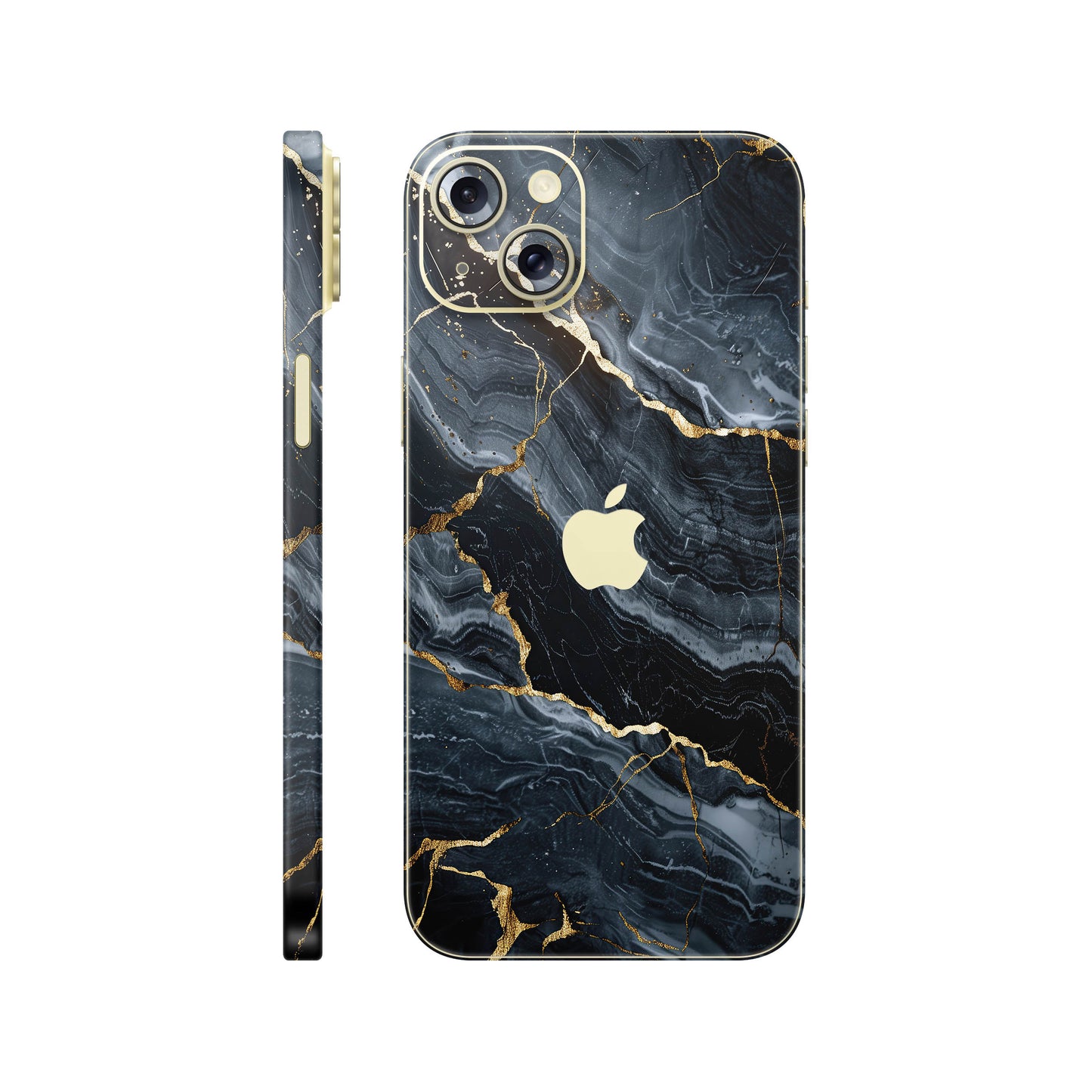 Folie de protectie iPhone 15, eSkins Signature, Skin Gilded Abyss