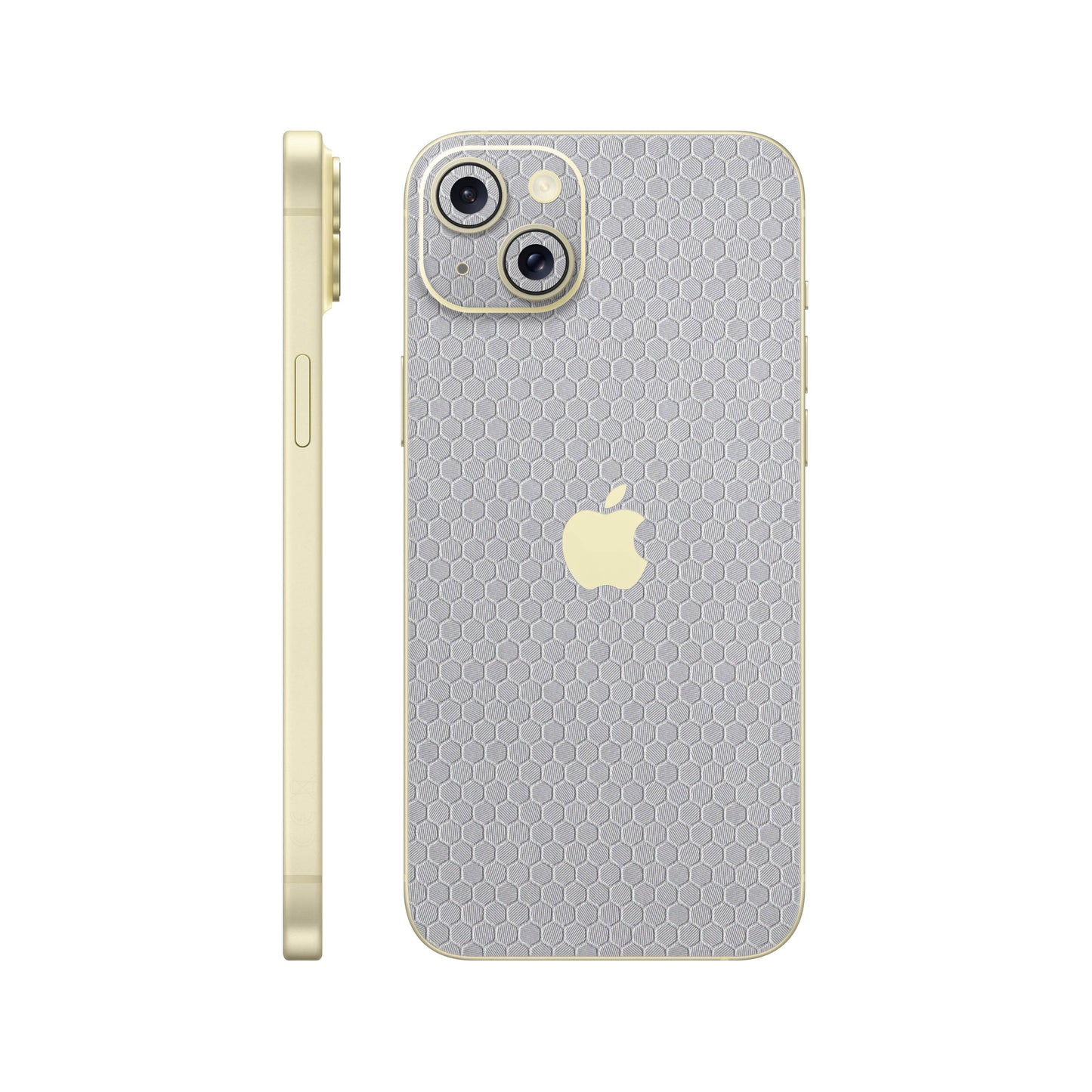 Skin iPhone 15, Honeycomb 3D Grey