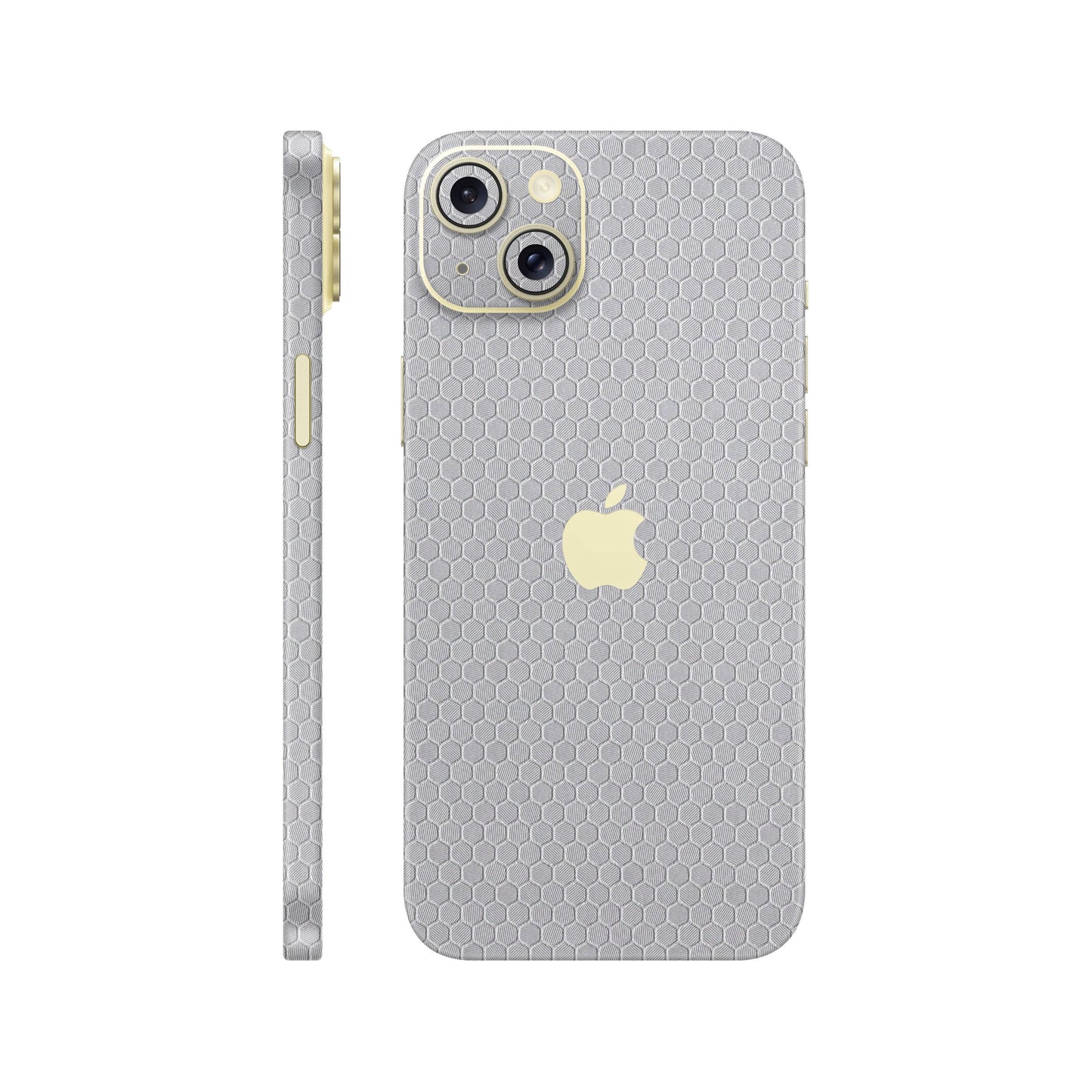 Skin iPhone 15, Honeycomb 3D Grey