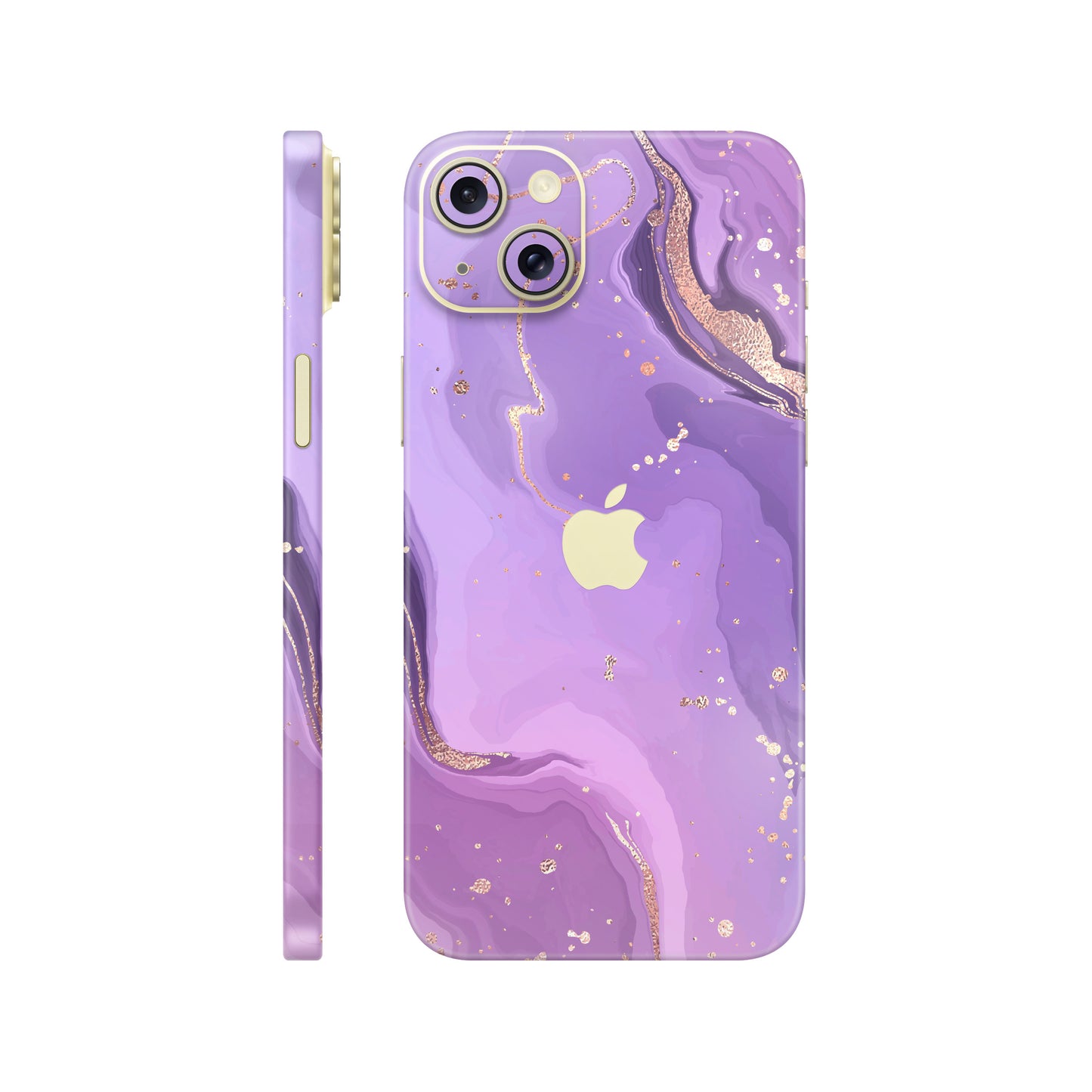 Folie de protectie iPhone 15, eSkins Signature, Skin Lavender Swirl