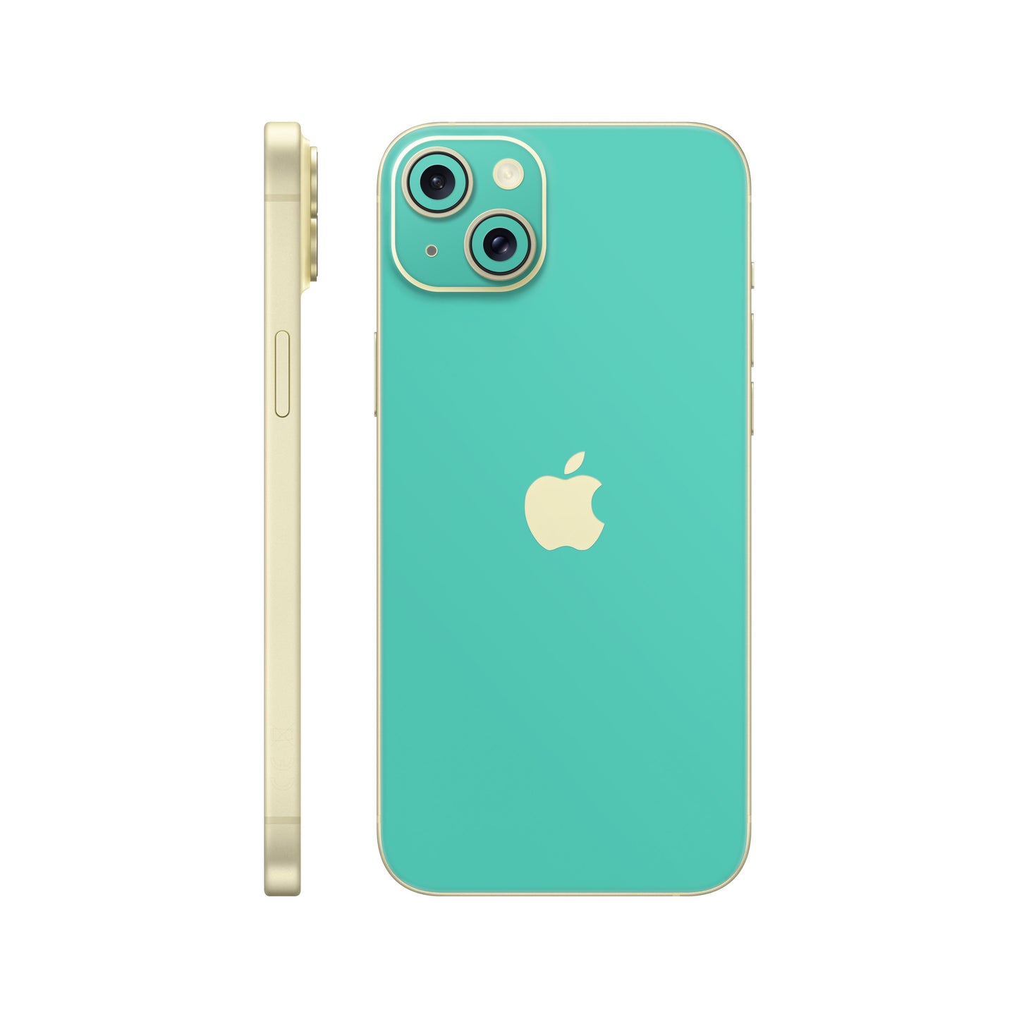 Folie de protectie iPhone 15, eSkins Unique, Skin Mat Verde Menta