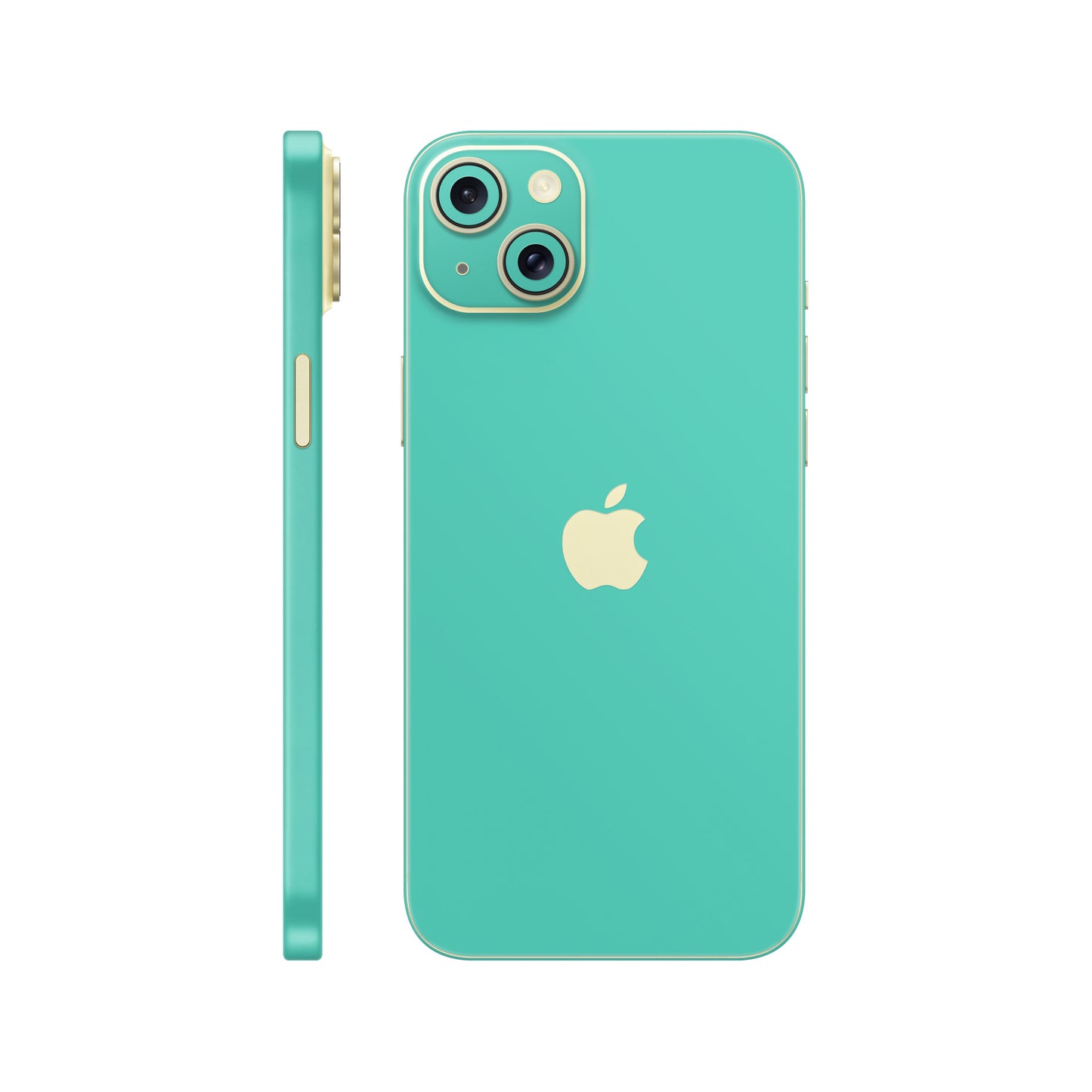 Folie de protectie iPhone 15, eSkins Unique, Skin Mat Verde Menta
