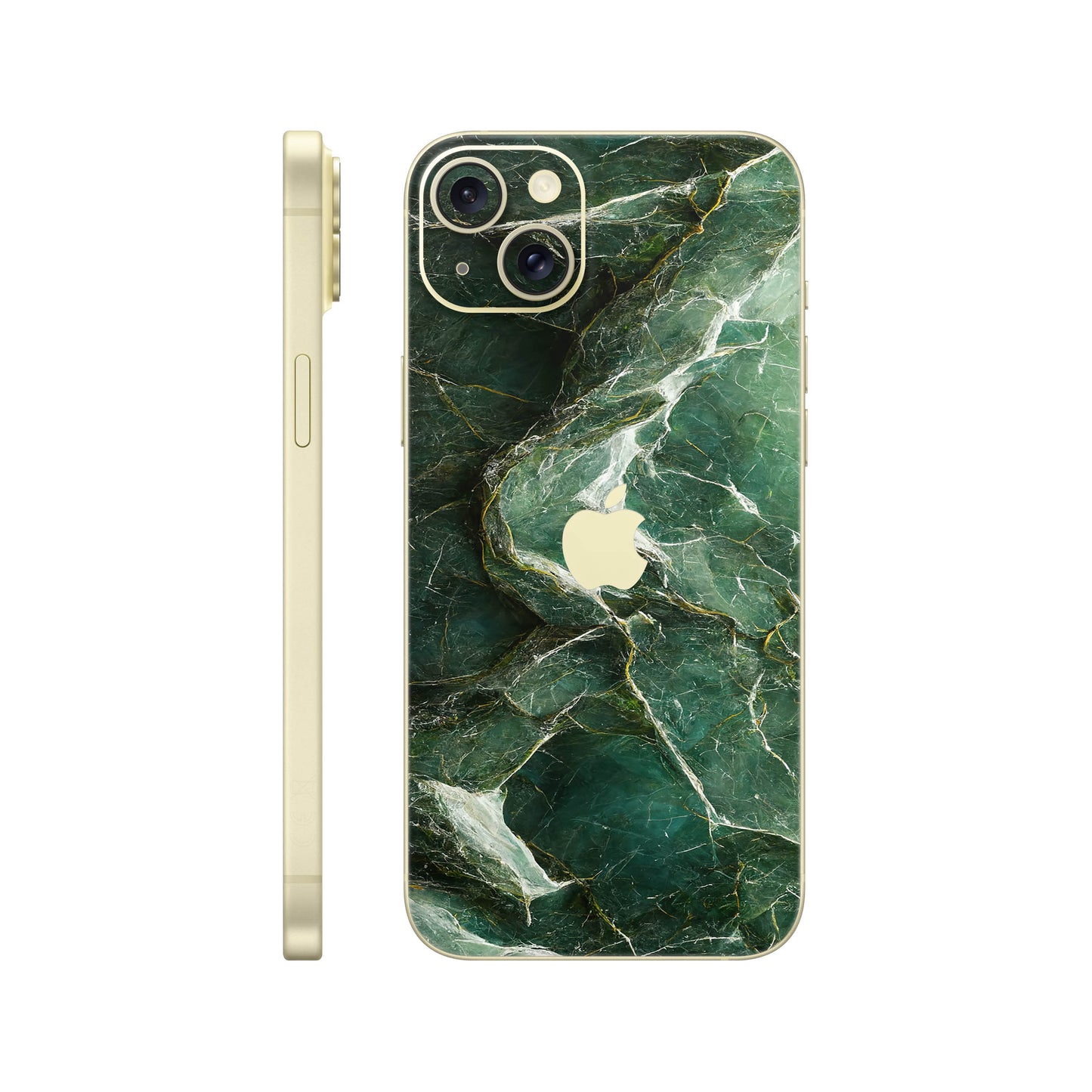 Folie de protectie iPhone 15, eSkins Signature, Mystic Emerald