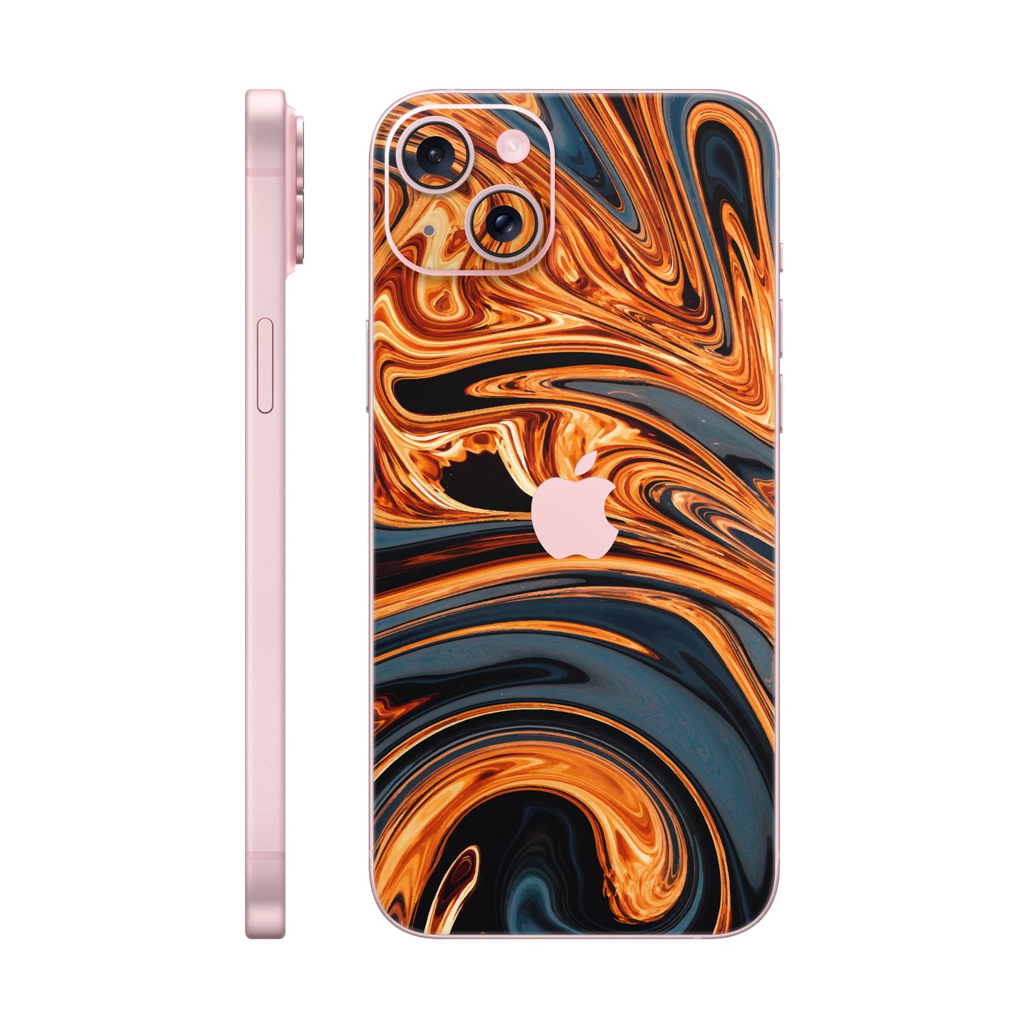 Folie de protectie iPhone 15 Plus, eSkins Signature, Skin Amber Blaze