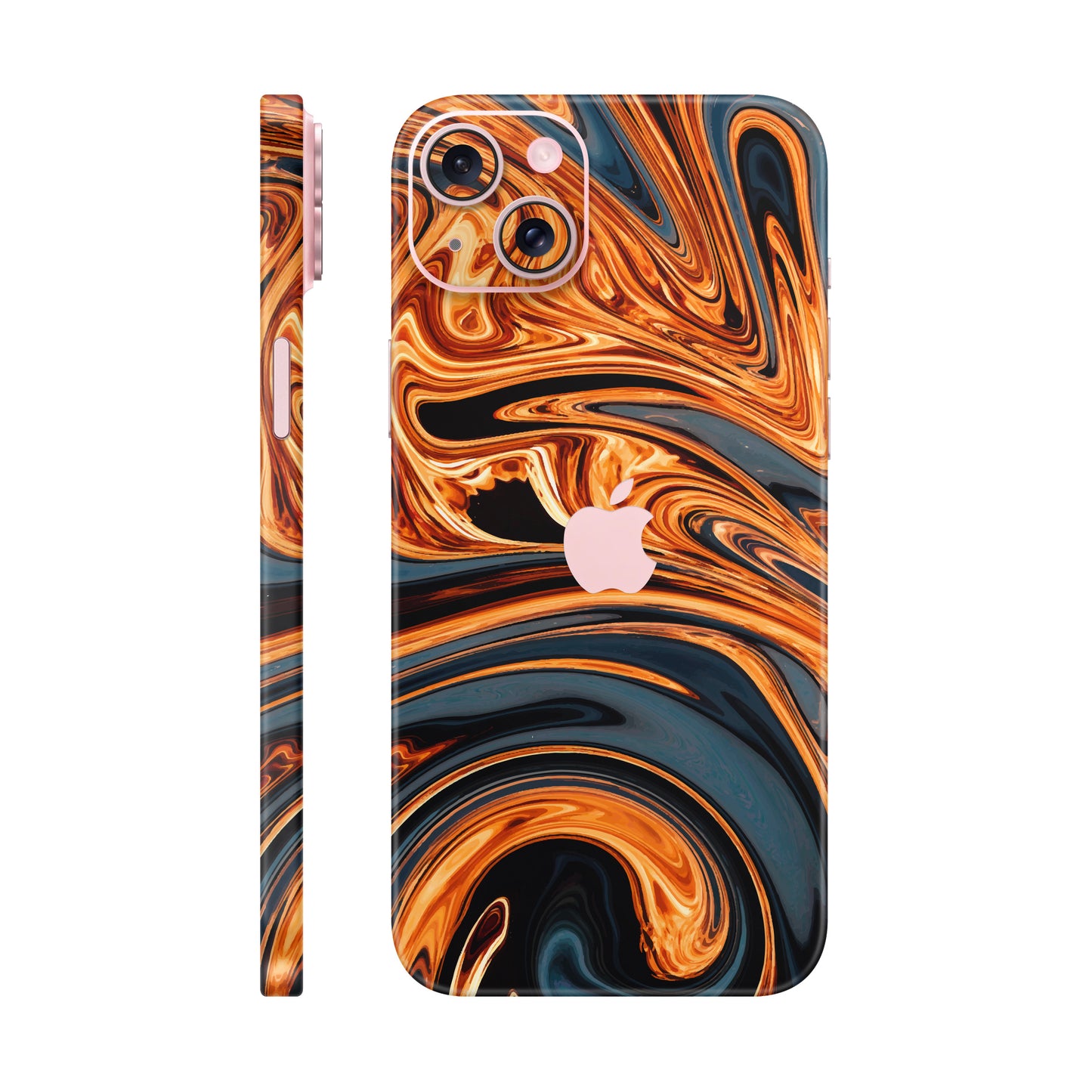 Folie de protectie iPhone 15 Plus, eSkins Signature, Skin Amber Blaze