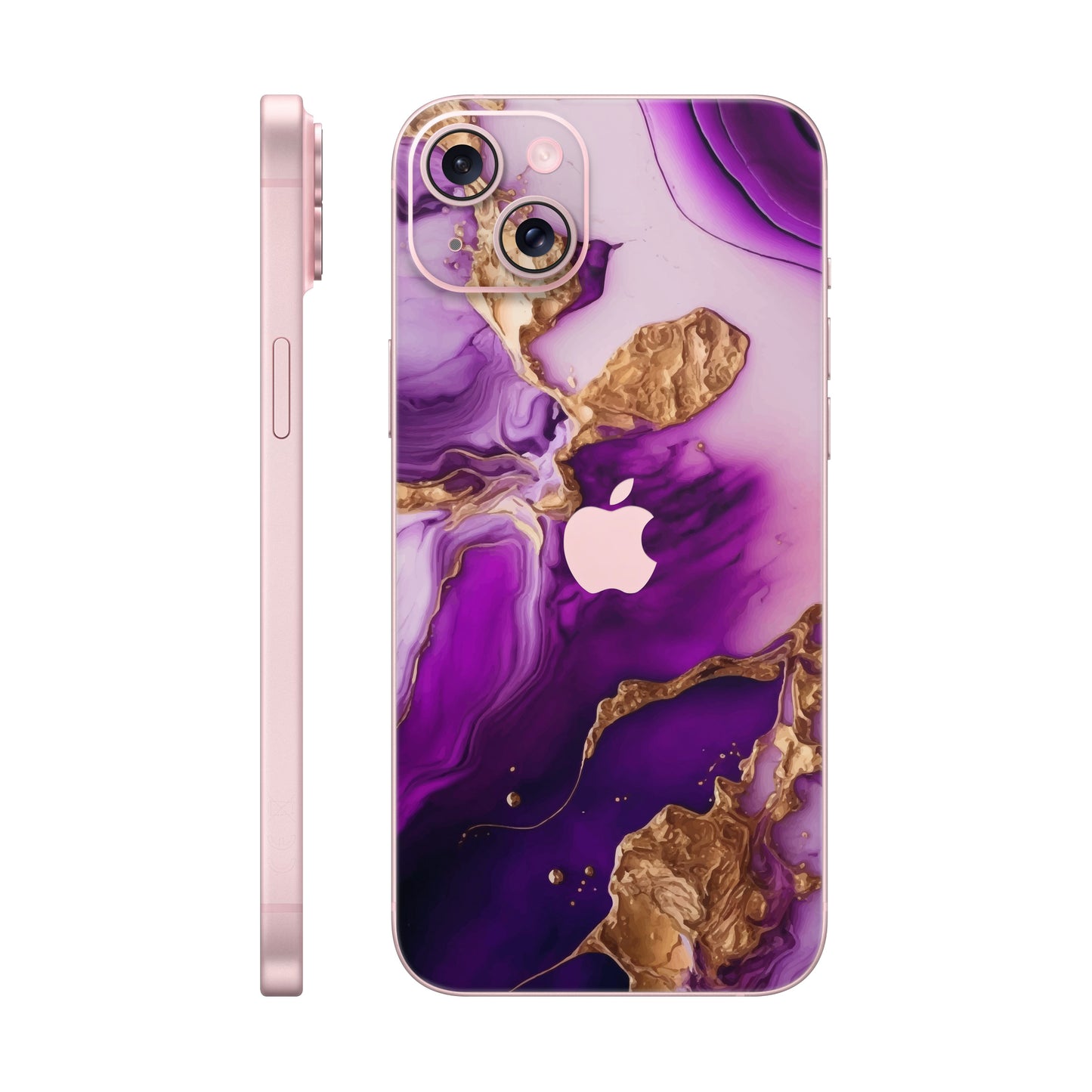 Folie de protectie iPhone 15 Plus, eSkins Signature, Skin Amethyst Dream