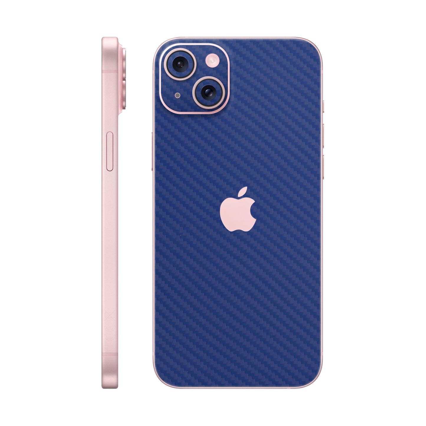 Skin iPhone 15 Plus, Carbon 3D Blue