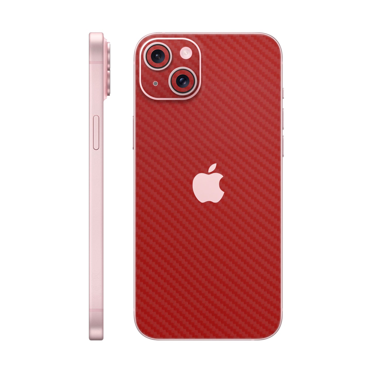 Skin iPhone 15 Plus, Carbon 3D Red
