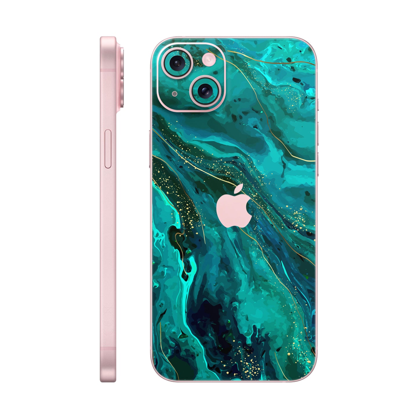 Folie de protectie iPhone 15 Plus, eSkins Signature, Skin Celestial Lagoon