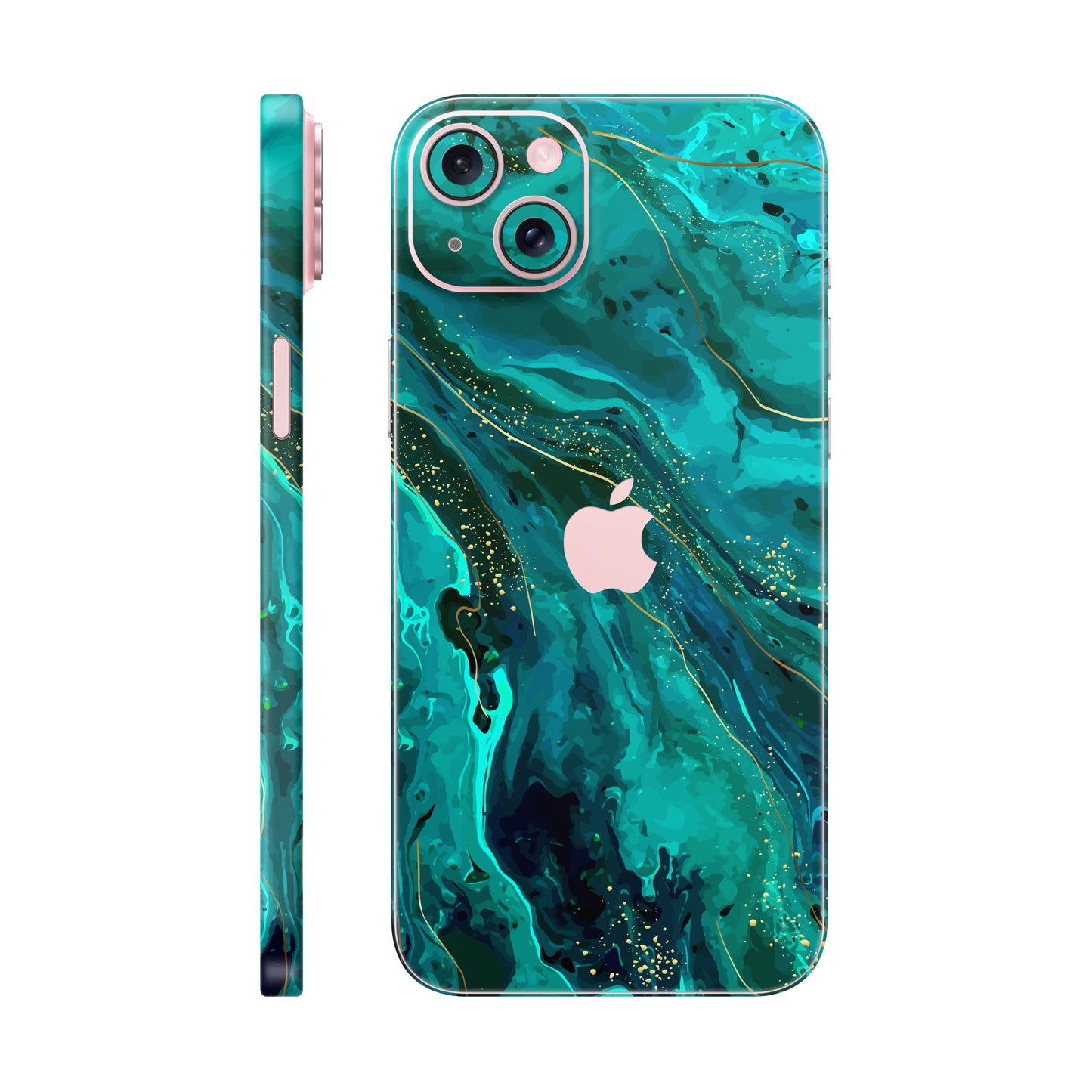 Folie de protectie iPhone 15 Plus, eSkins Signature, Skin Celestial Lagoon