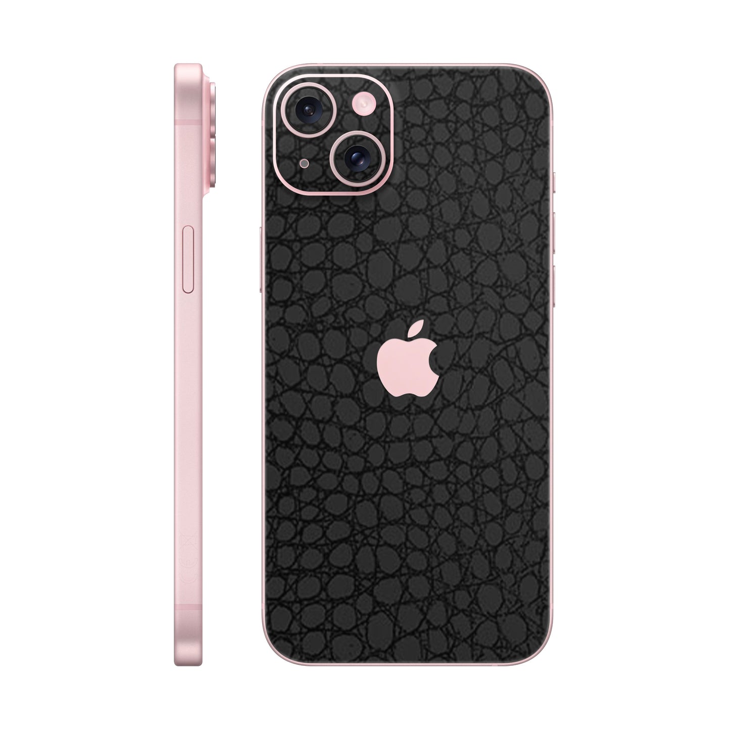 Skin iPhone 15 Plus, Croco 3D Black