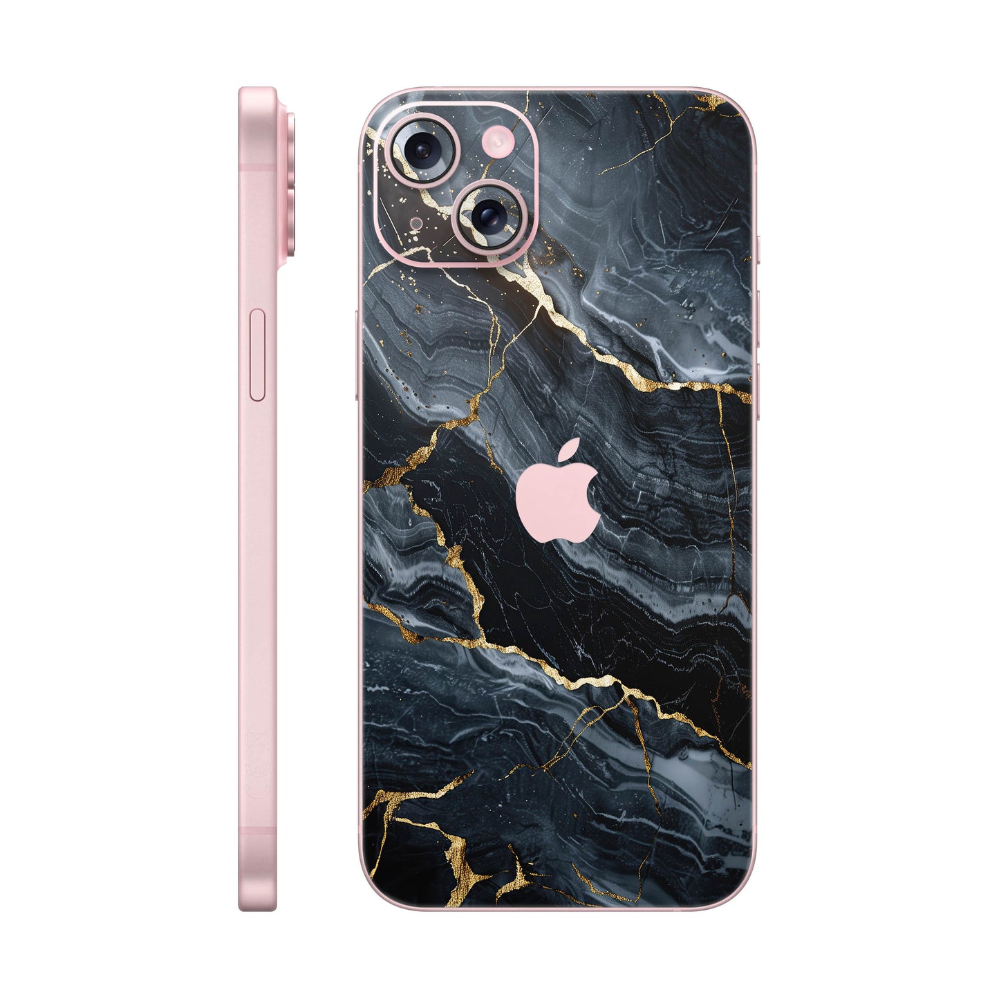 Folie de protectie iPhone 15 Plus, eSkins Signature, Skin Gilded Abyss