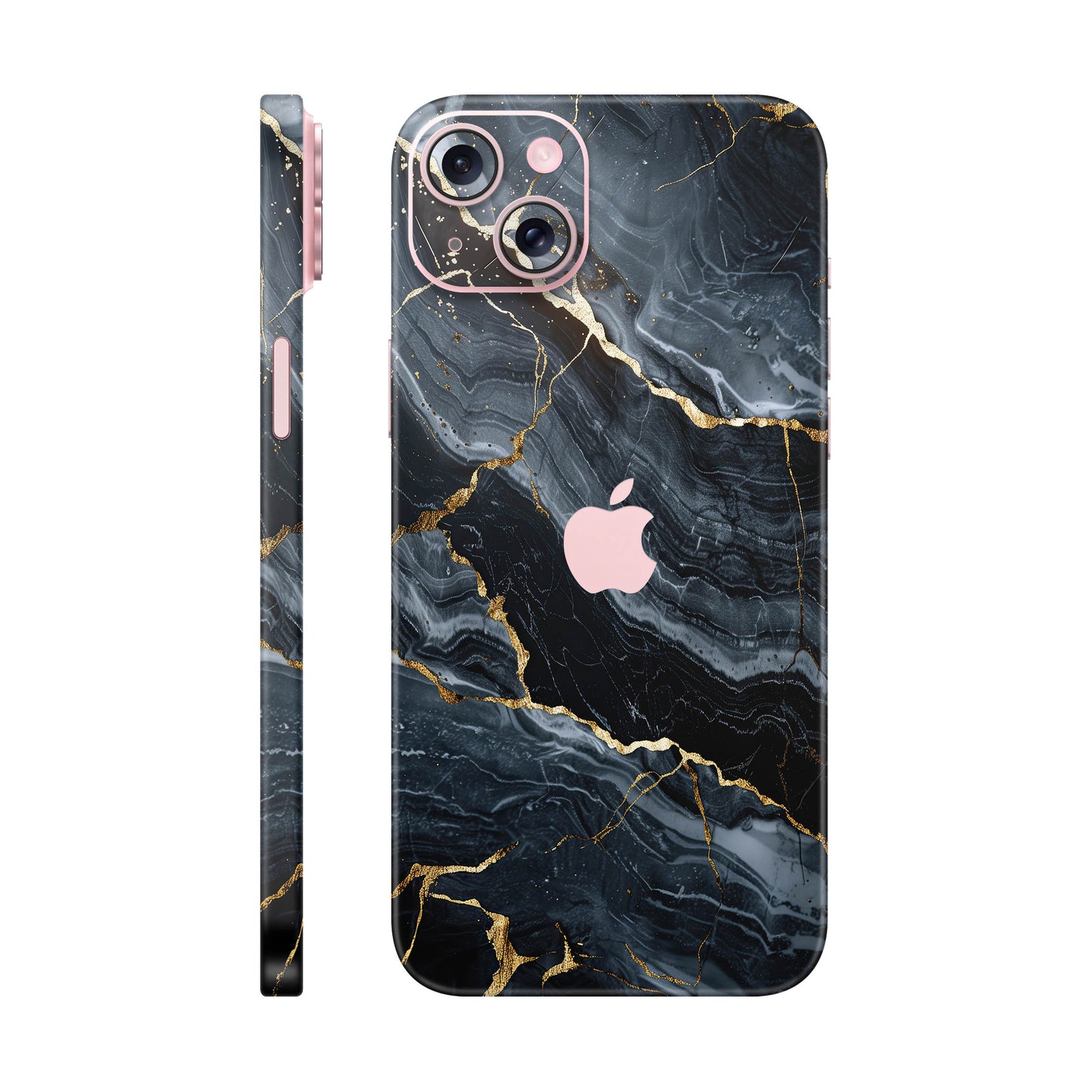 Folie de protectie iPhone 15 Plus, eSkins Signature, Skin Gilded Abyss