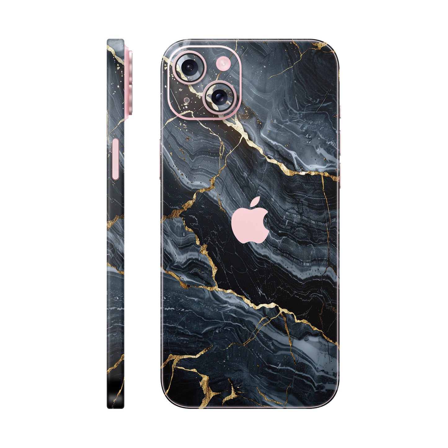 Folie de protectie iPhone 15 Plus, eSkins Signature, Skin Gilded Abyss